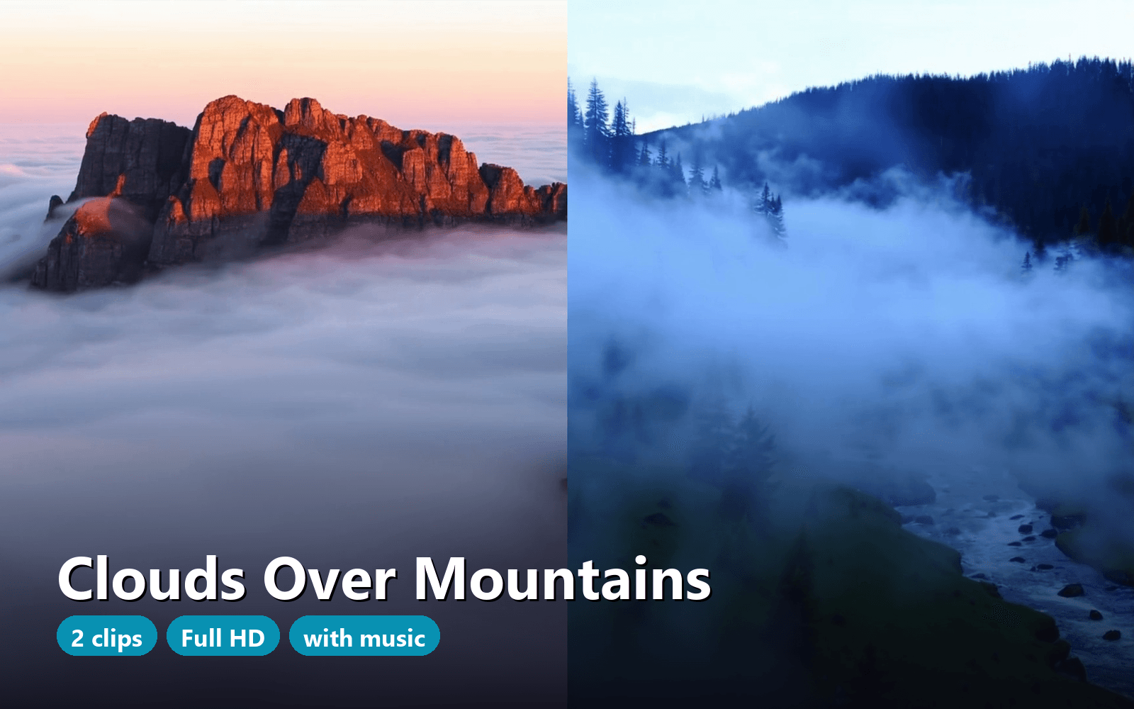 Clouds Over Mountains Stock Footage - 2 MP4 Clips