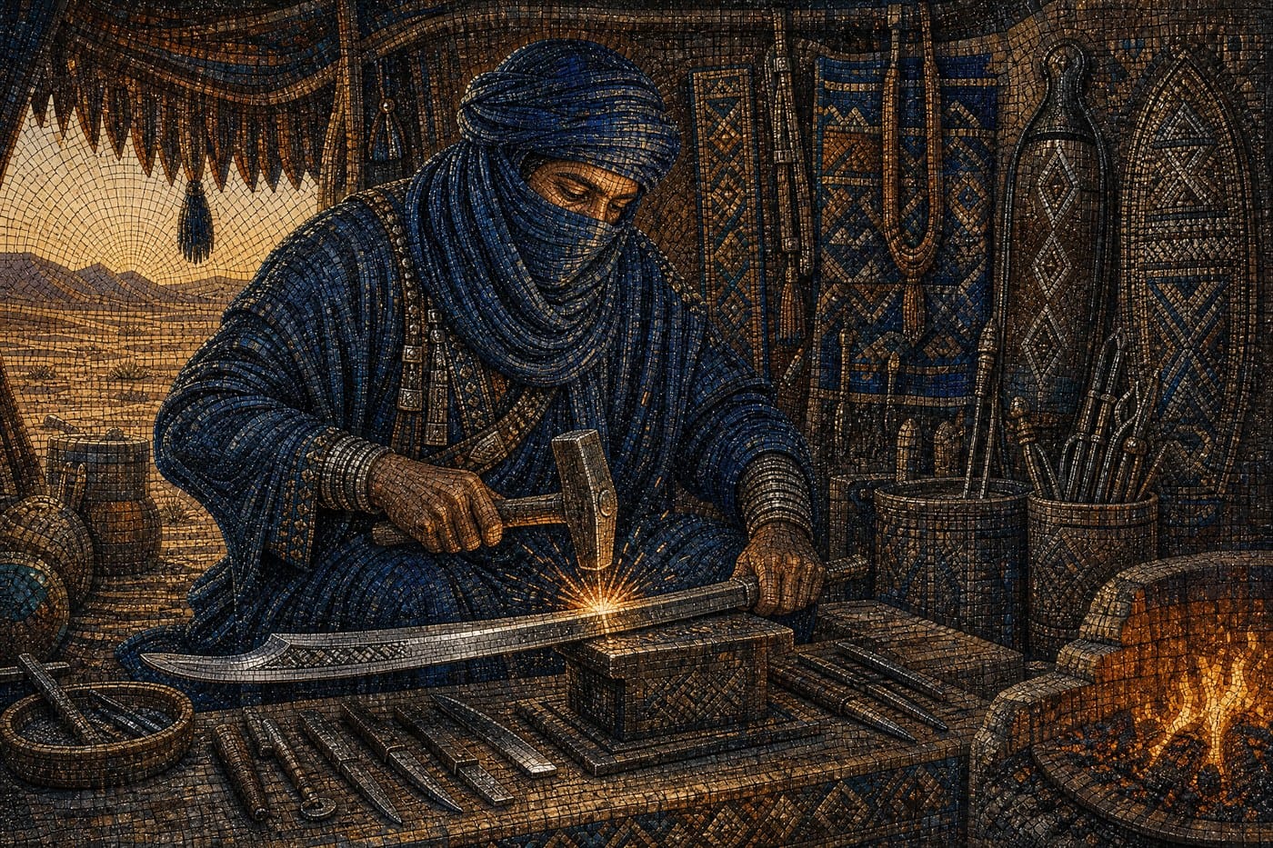 The Tuareg Swordsmith — Sahara Mosaic