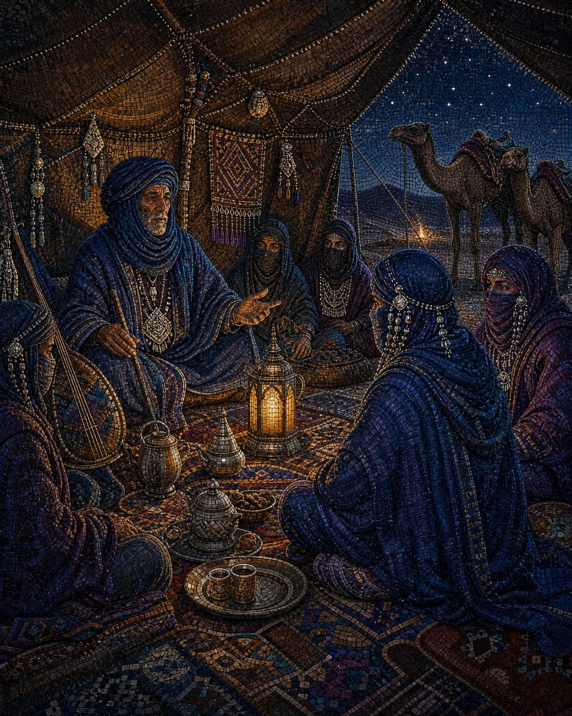 The Tent Storyteller — Sahara Mosaic