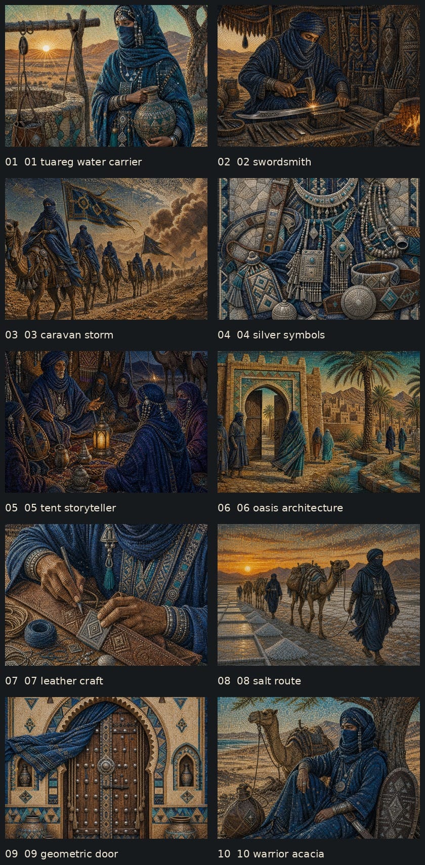 Sahara Mosaic — New Tuareg Mosaic Collection