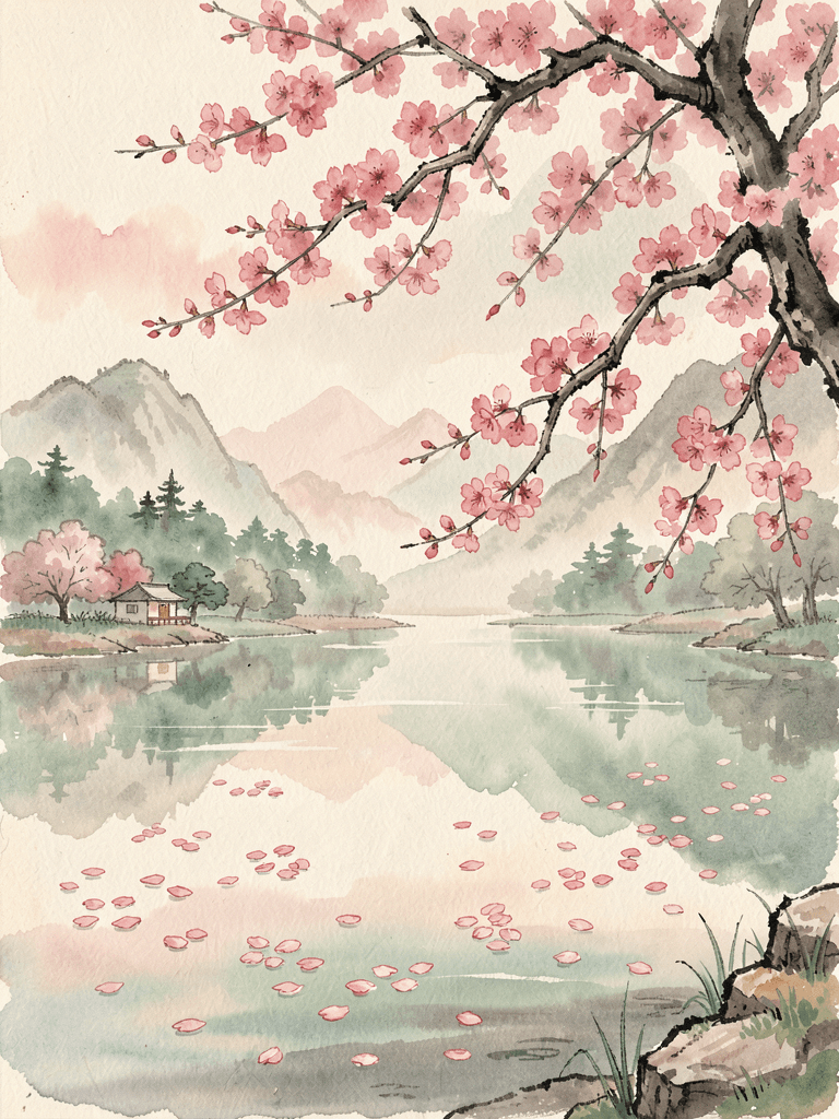 Cherry Blossom Lake