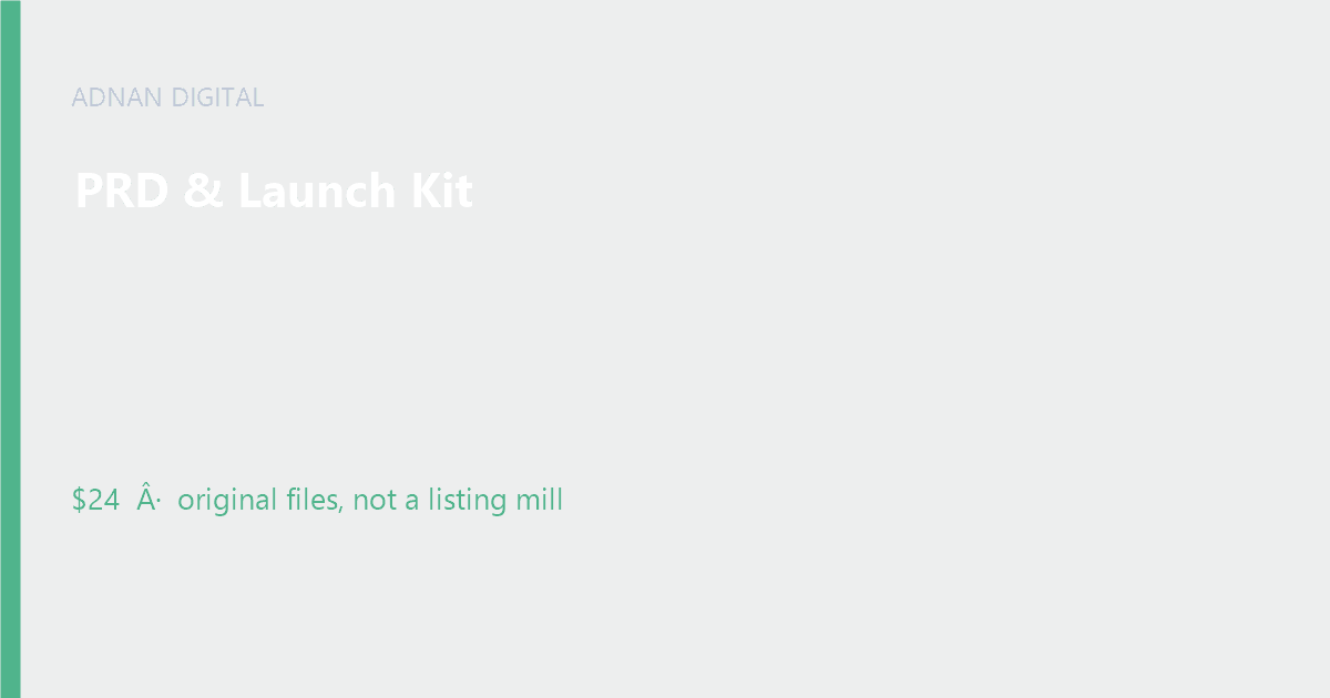 PRD & Launch Kit cover