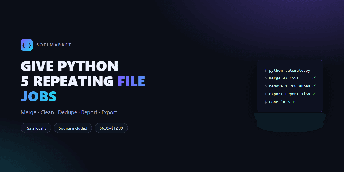 5 file jobs to hand to Python today