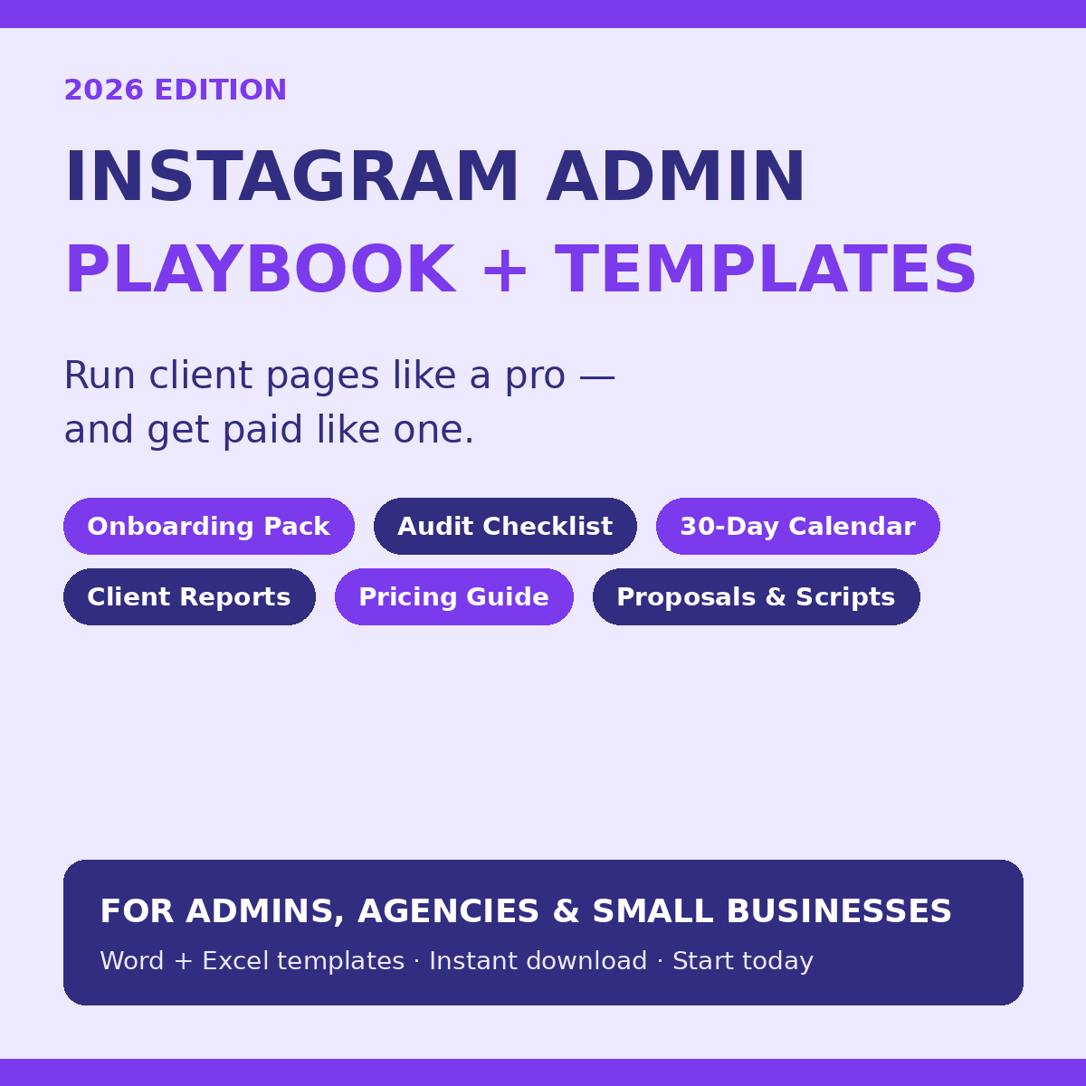 Instagram Admin Kit - cover