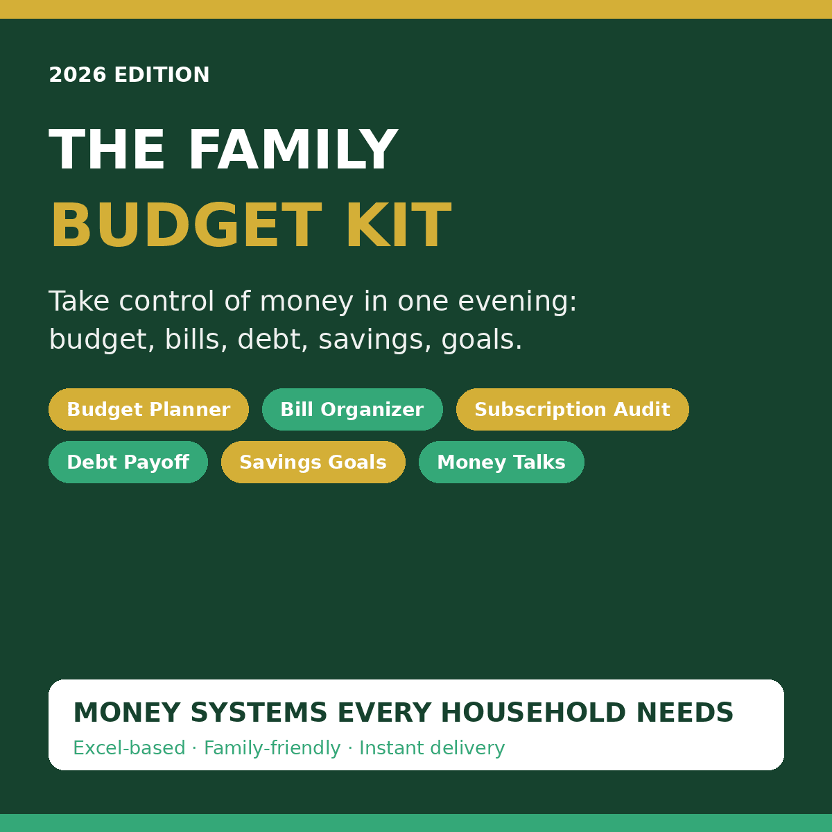 The Family Budget Kit — PRO (The Professionals' Choice)
