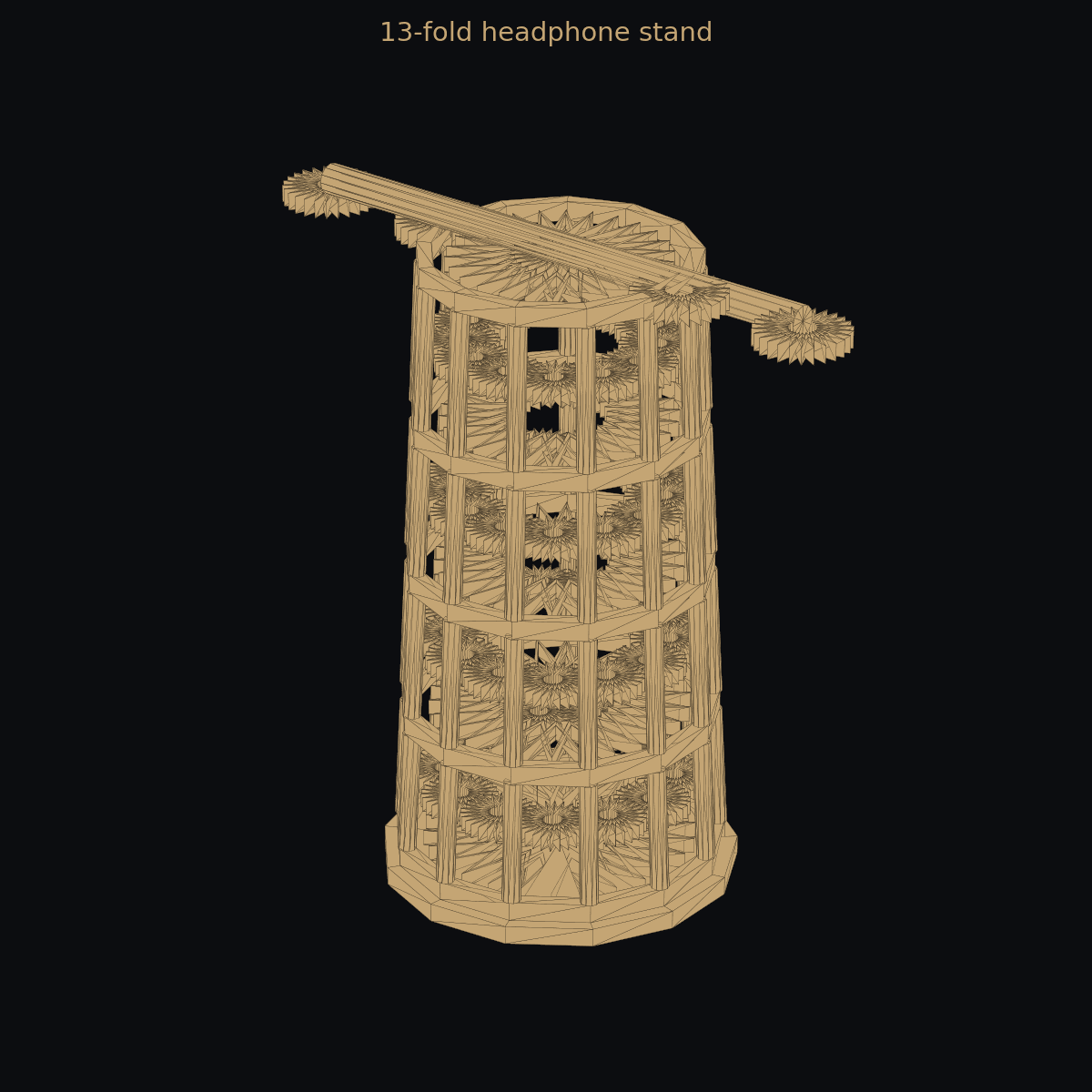 13-fold headphone stand — 3D print (two-color)