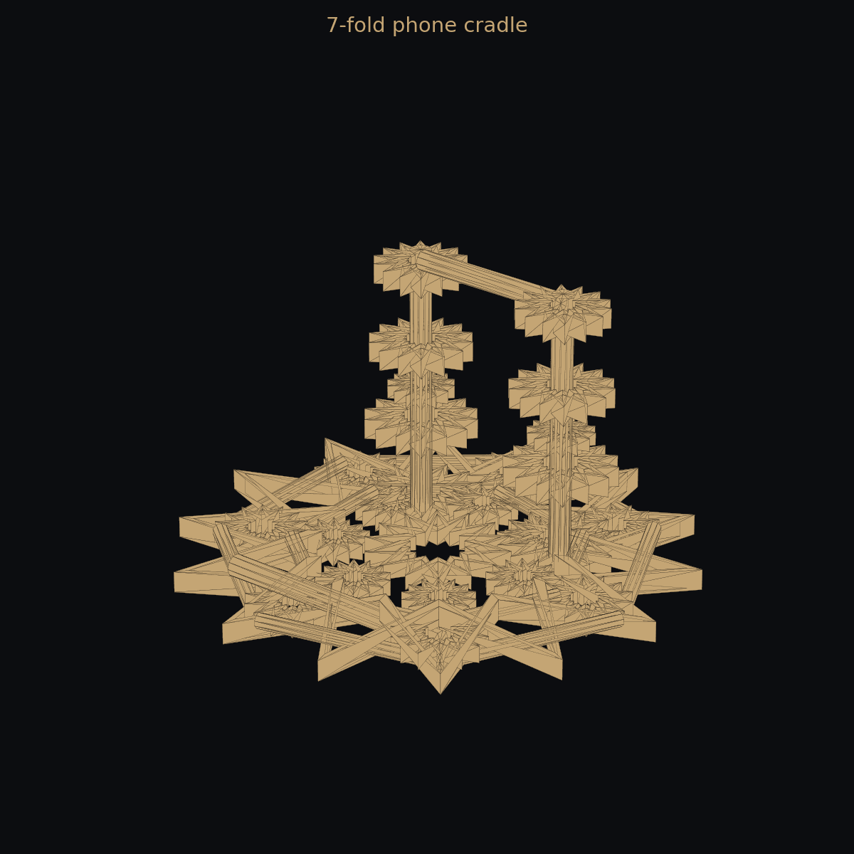7-fold phone cradle — 3D print (two-color)