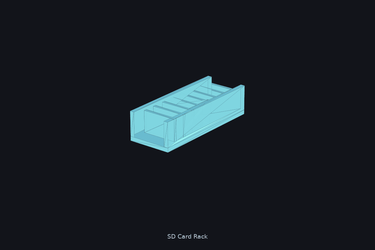 SD Card Rack — MicroSD Organizer (STL)