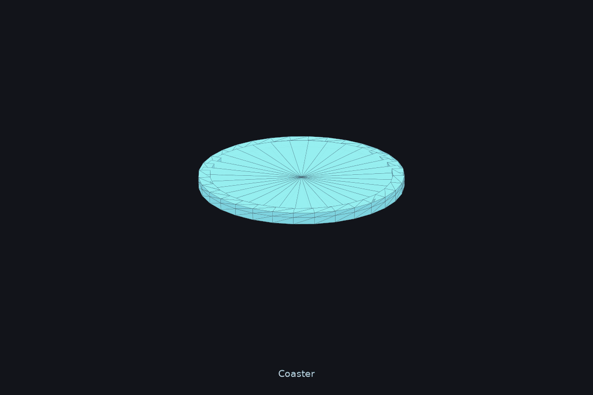 Coaster — Round Drink Mat (STL)