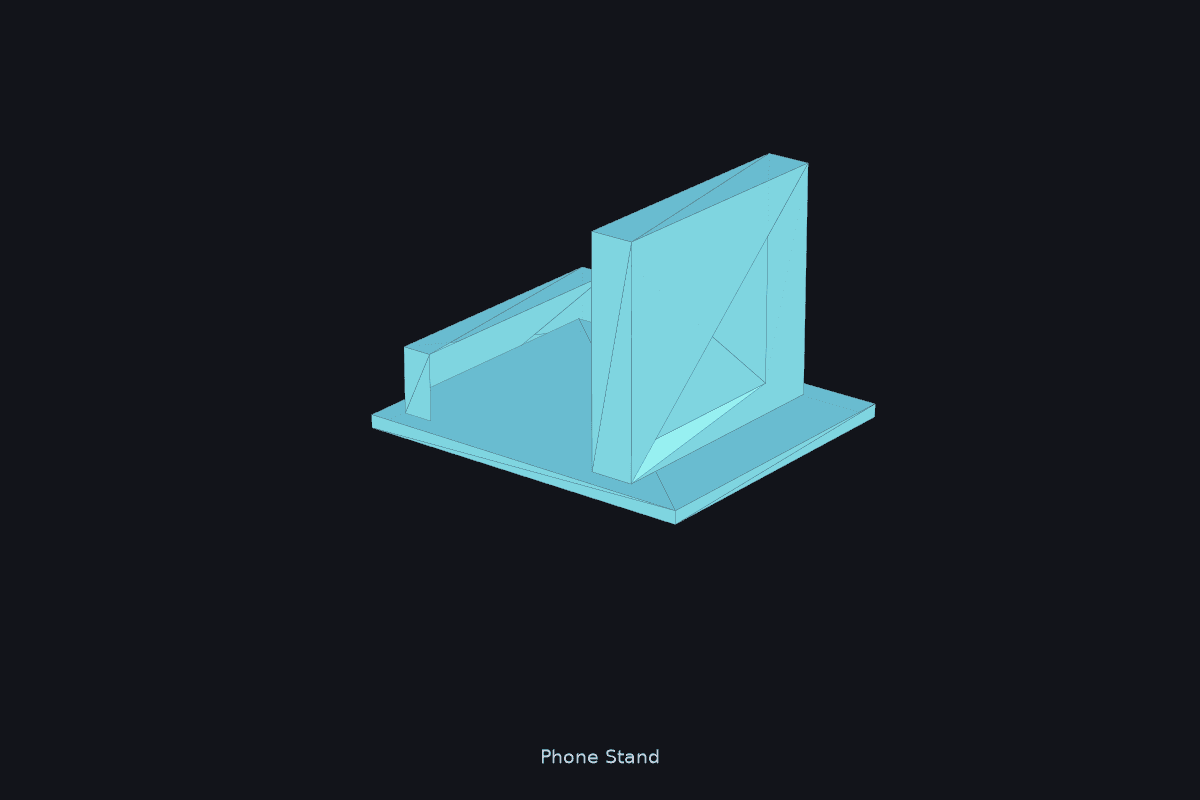 Phone Stand — Minimal Desk Holder (STL)