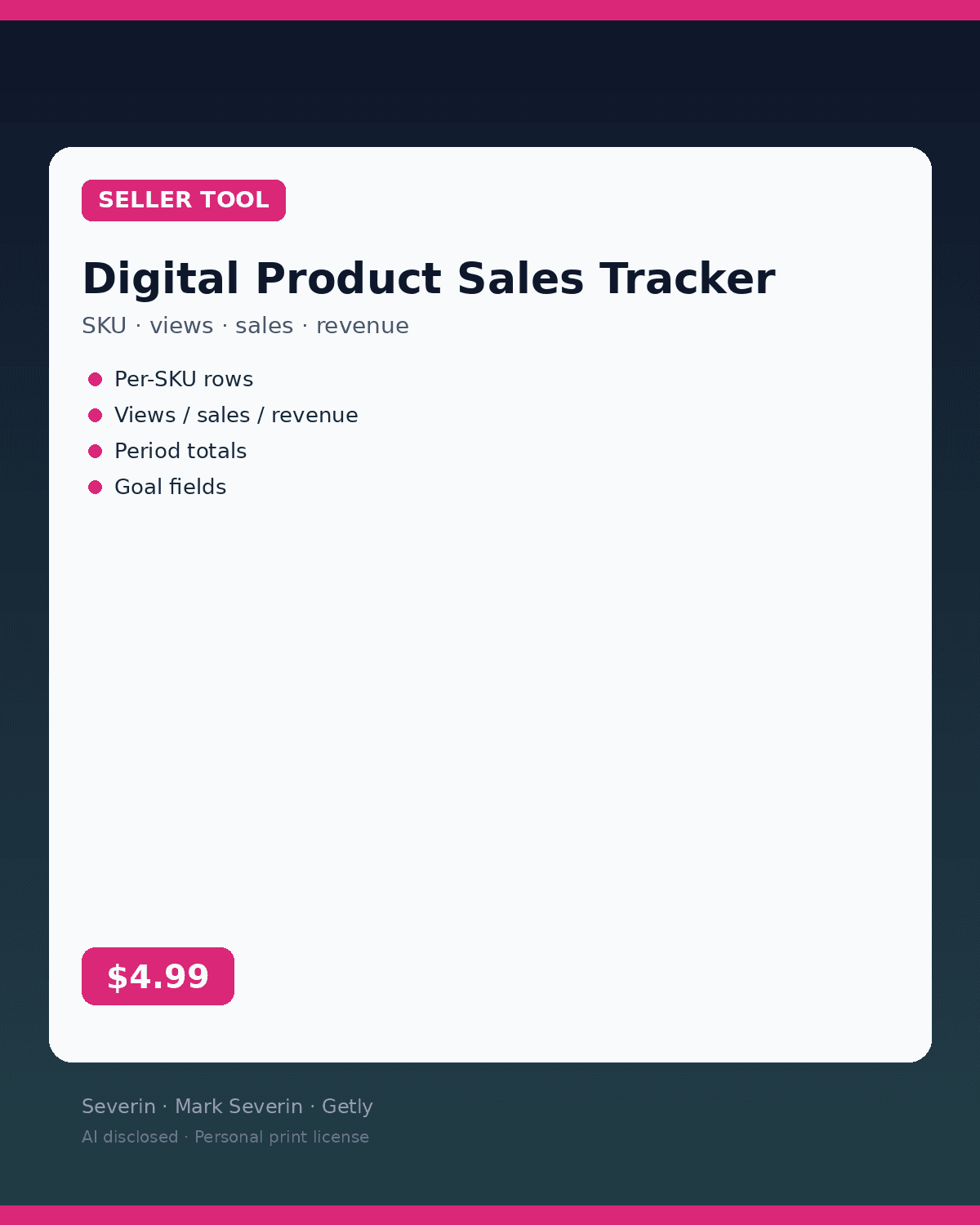 Digital Product Sales Tracker (Printable)