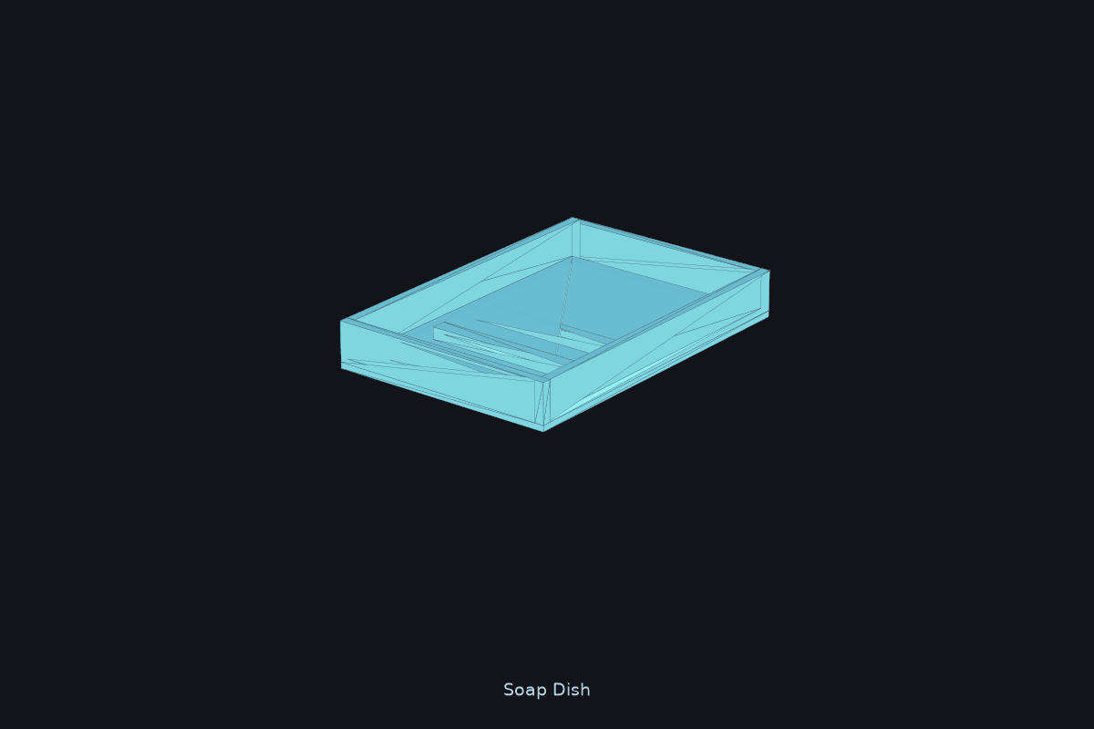 Soap Dish — Draining Bar Holder (STL)