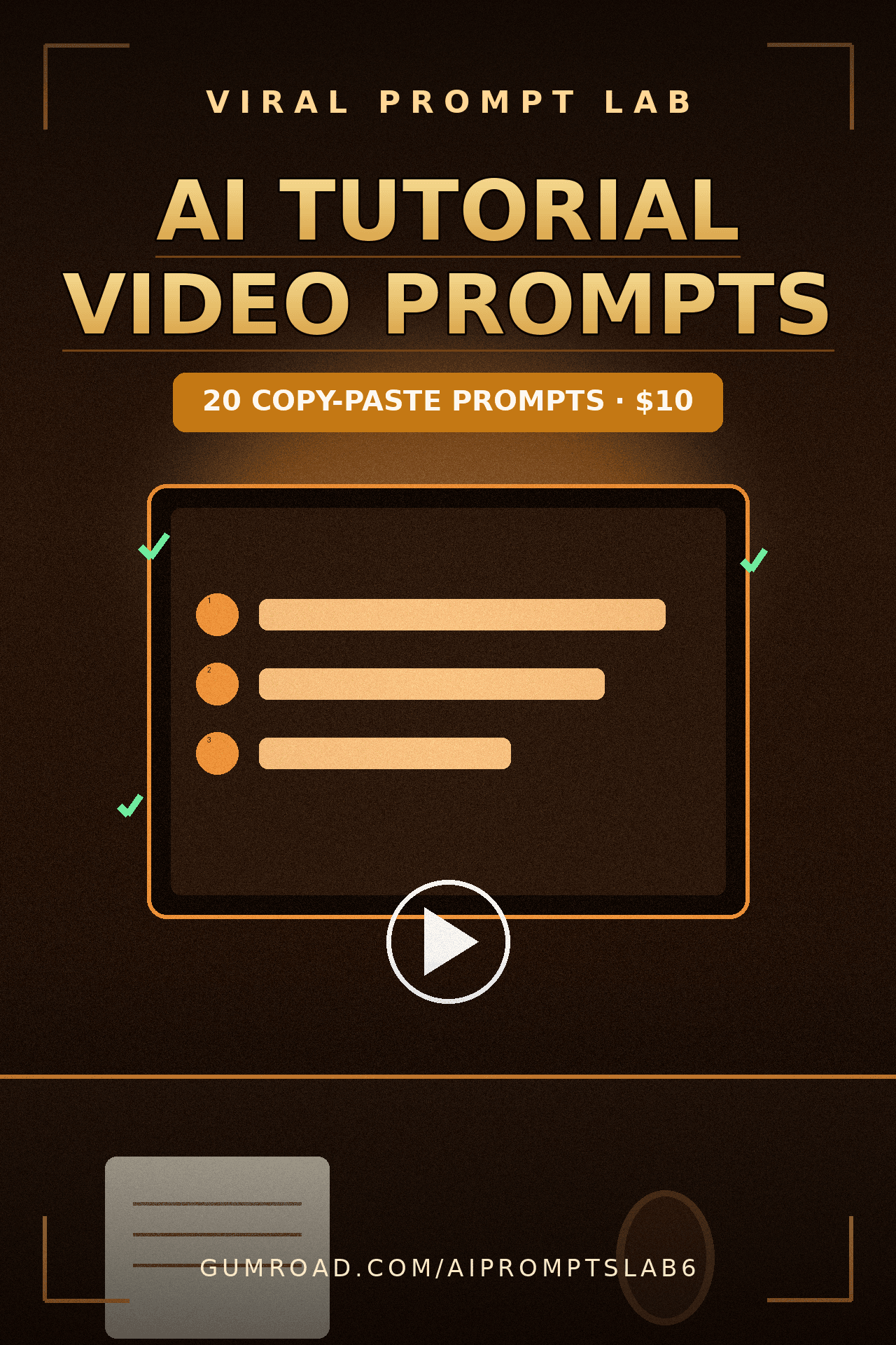 AI Tutorial Video Prompts: 20 Copy-Paste Video Prompts for 10-Second How-To Reel