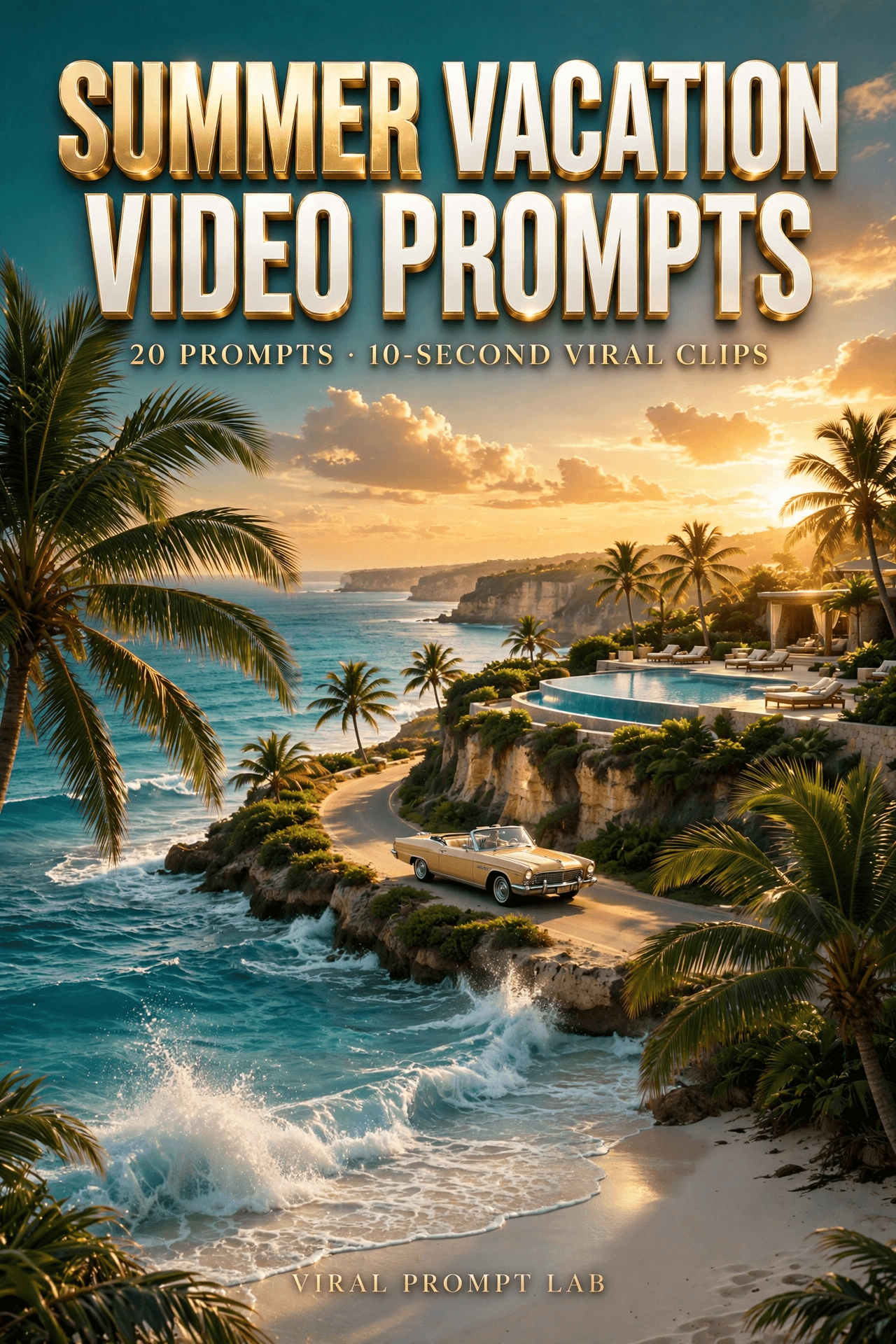 Summer Vacation Video Prompts: 20 Copy-Paste AI Video Prompts for Beach, Road-Tr