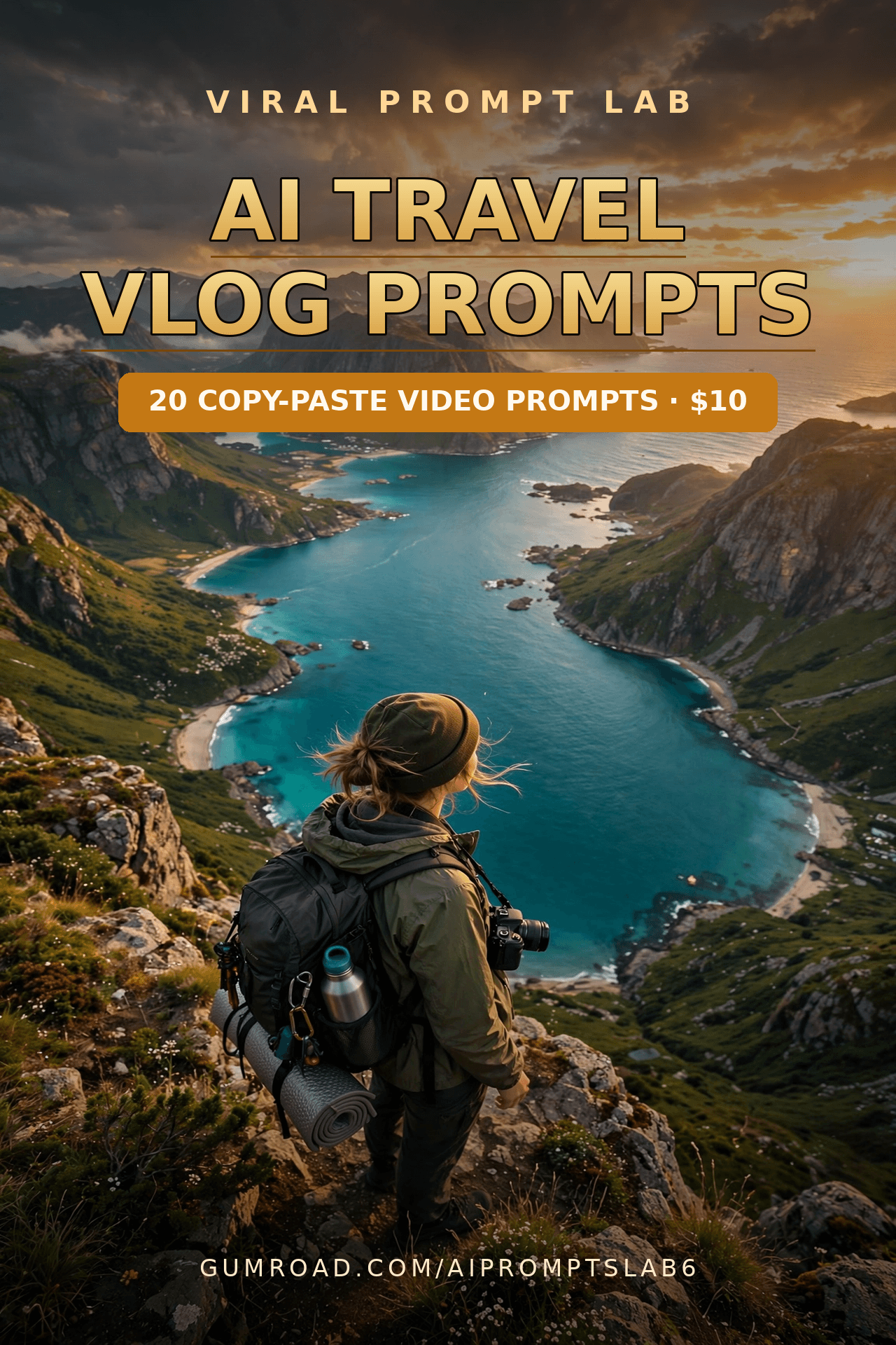 AI Travel Vlog Video Prompts: 20 Copy-Paste Prompts for 10-Second Drone Reveals,