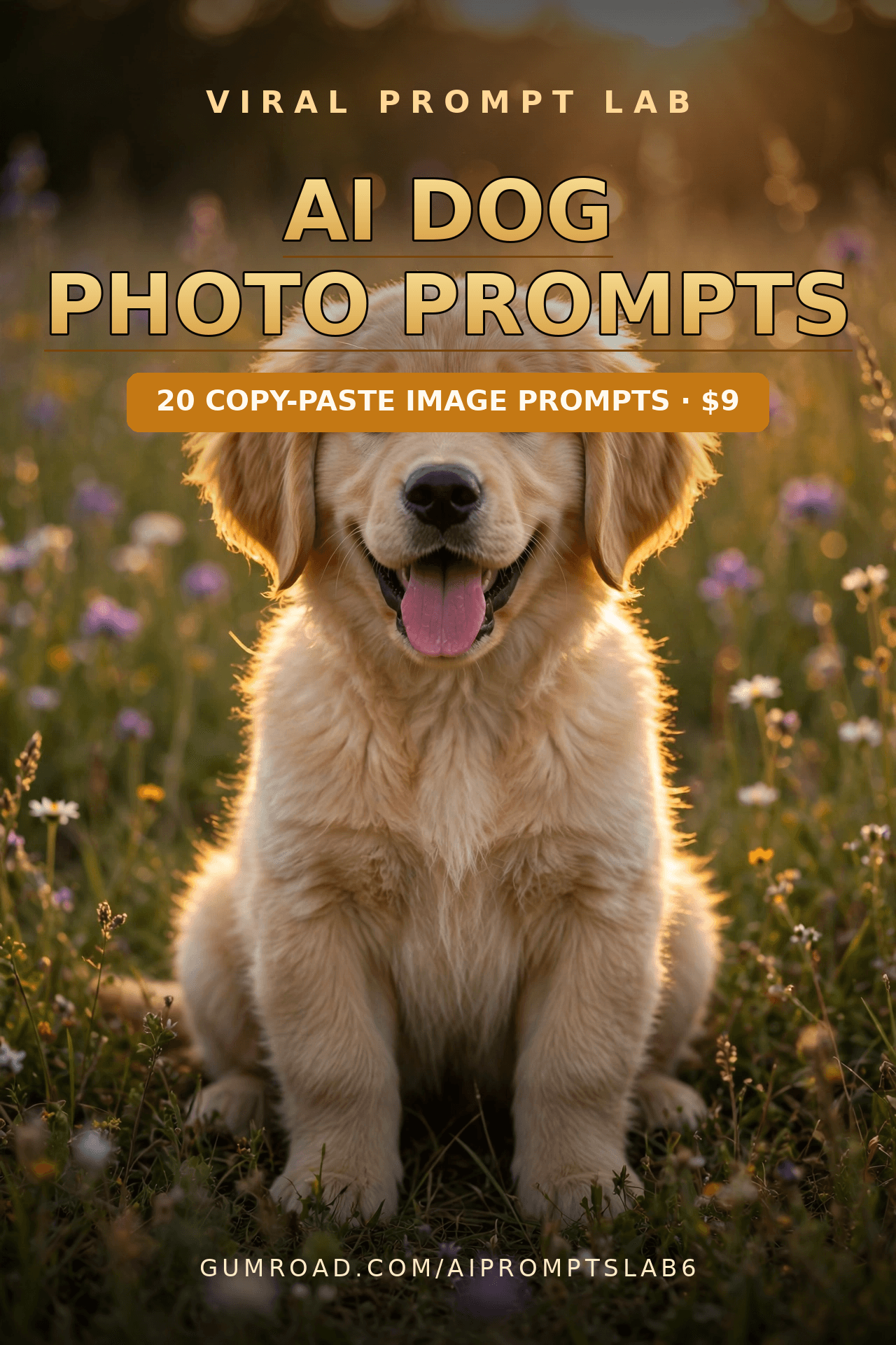 AI Dog Photo Prompts: 20 Copy-Paste Prompts for Photorealistic Dog Photos, Puppy