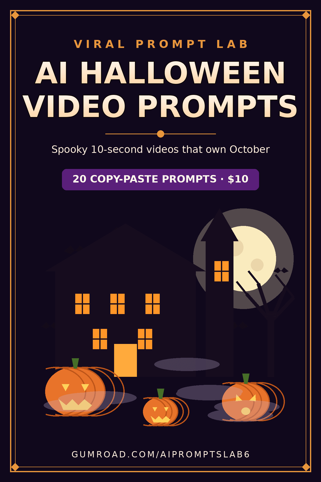 AI Halloween Video Prompts: 20 Copy-Paste 10-Second Prompts for Spooky Reels, Ti