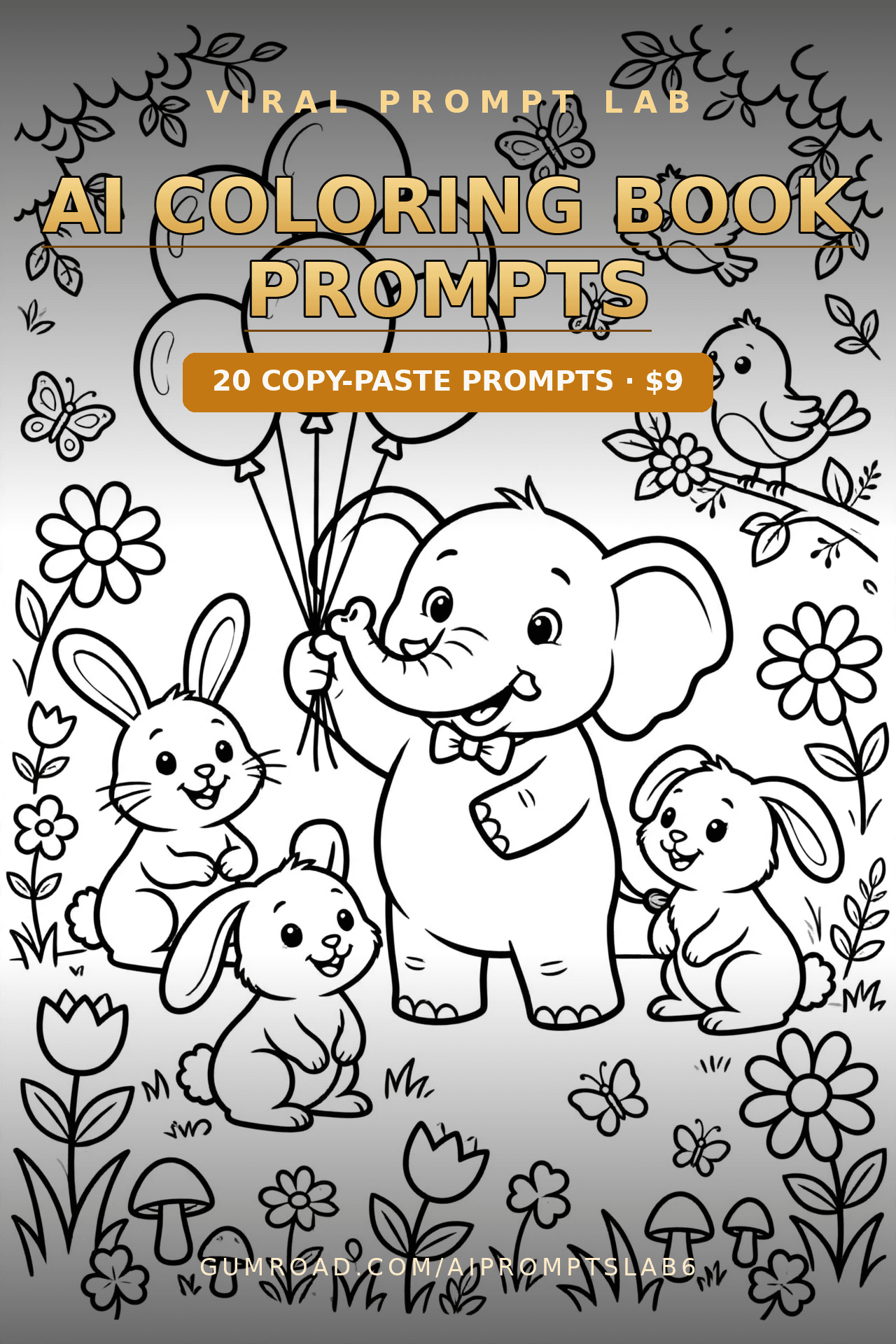 AI Coloring Book Prompts: 20 Copy-Paste Prompts for Kids Coloring Pages — Midjou