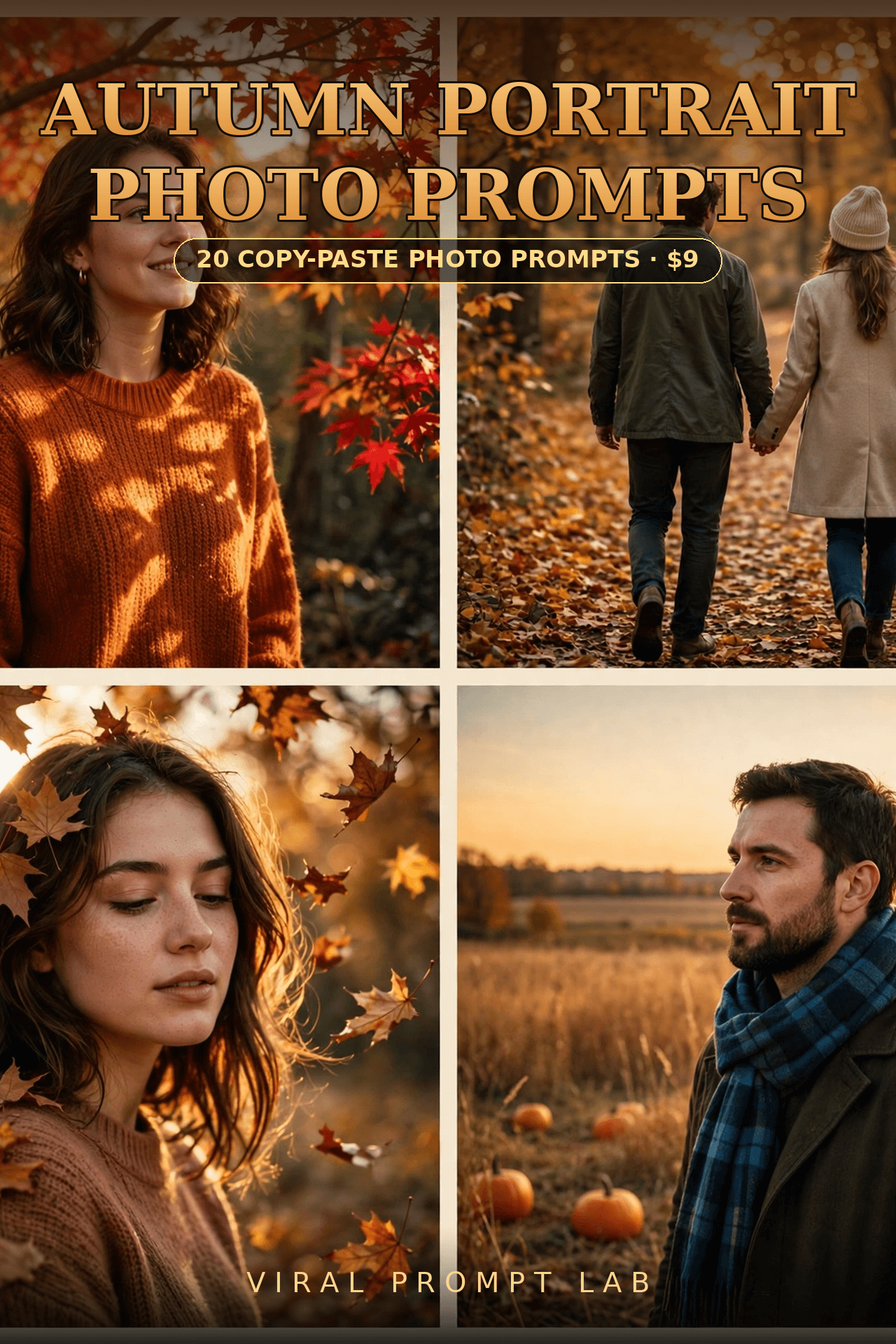 Autumn Portrait Photo Prompts: 20 Copy-Paste AI Prompts for Fall-Foliage Portrai