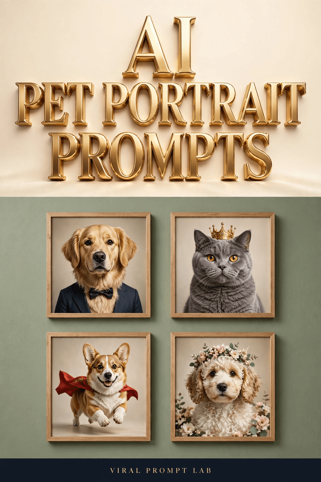 The AI Pet Portrait Prompt Pack: 20 Copy-Paste Prompts for Studio Pet Portraits,