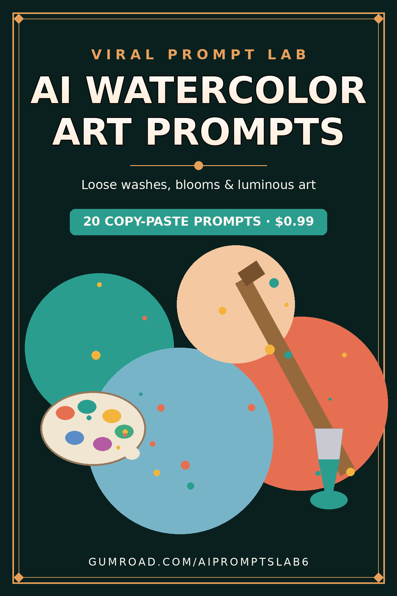 AI Watercolor Art Prompts: 20 Copy-Paste Prompts for Loose Washes, Blooms & Lumi