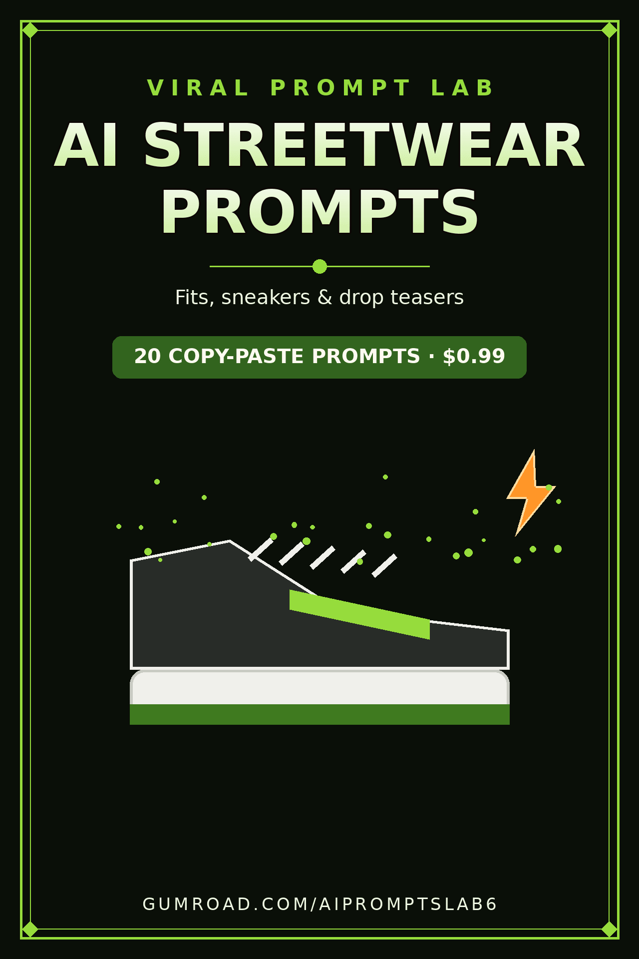 AI Streetwear Prompts: 20 Copy-Paste Image & Video Prompts for Fits, Sneakers &