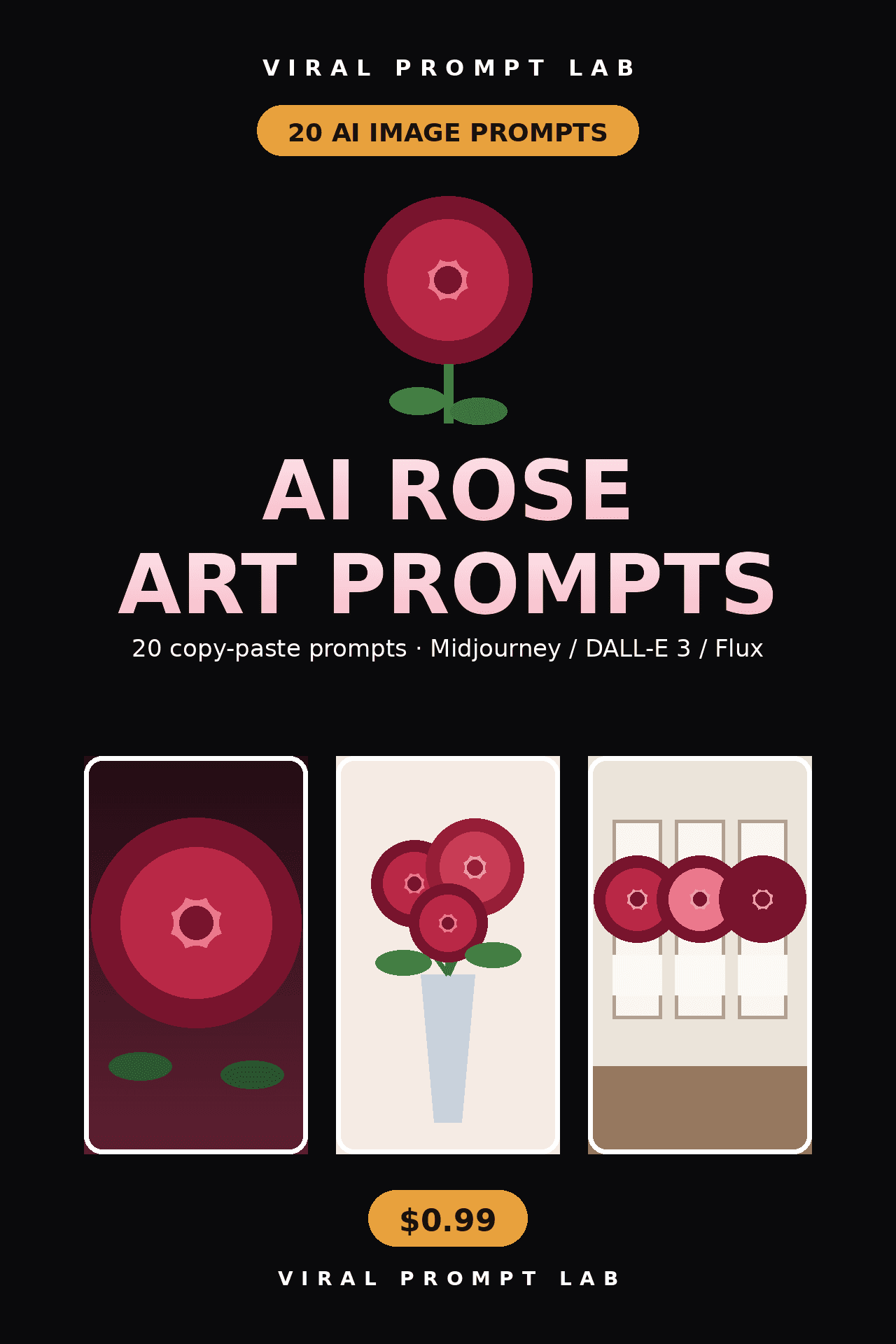 AI Rose Art Prompts: 20 Copy-Paste Image Prompts for Velvet Macros, Botanical Pl