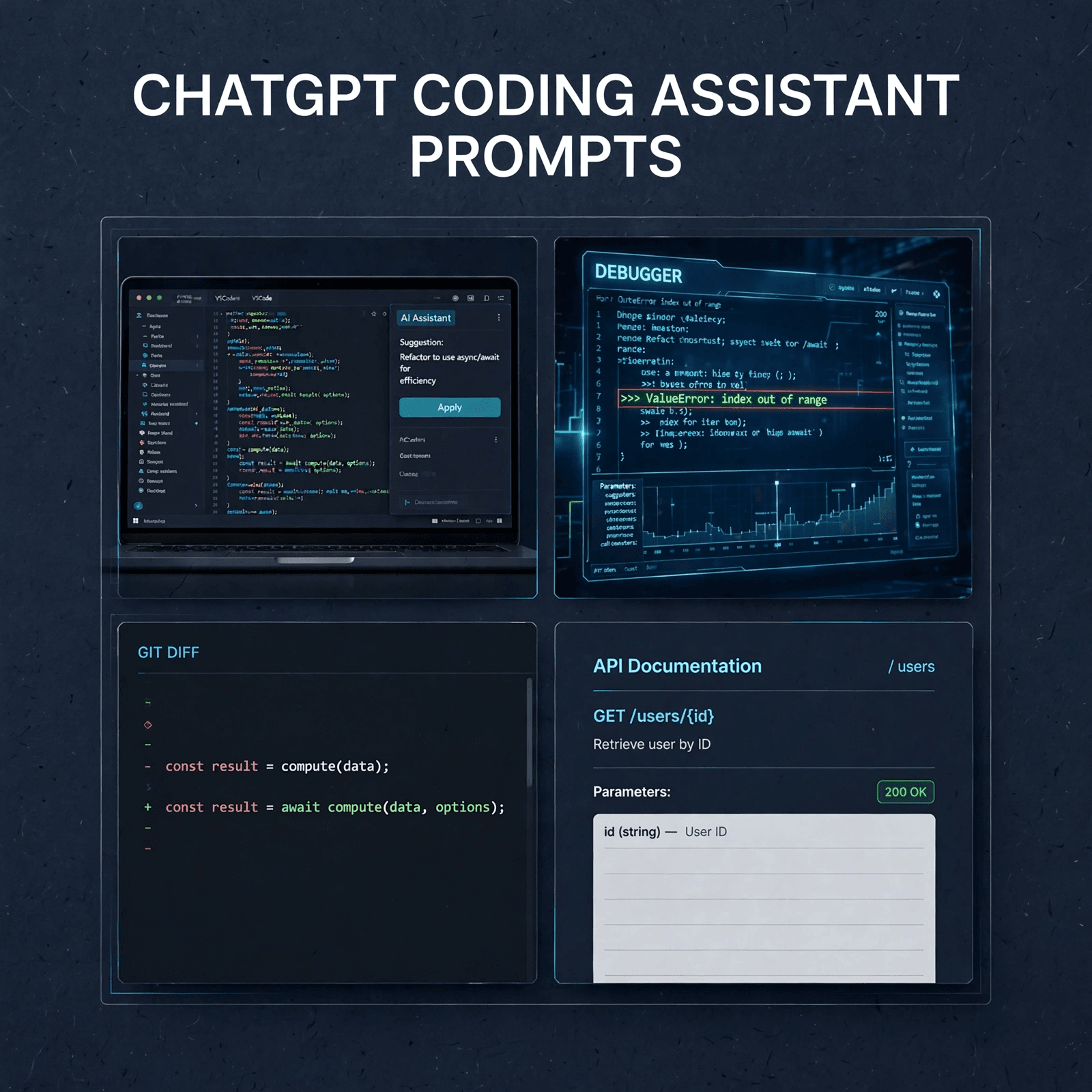 ChatGPT Coding Assistant Prompts: 20 Copy-Paste Prompts for Debugging, Code Revi