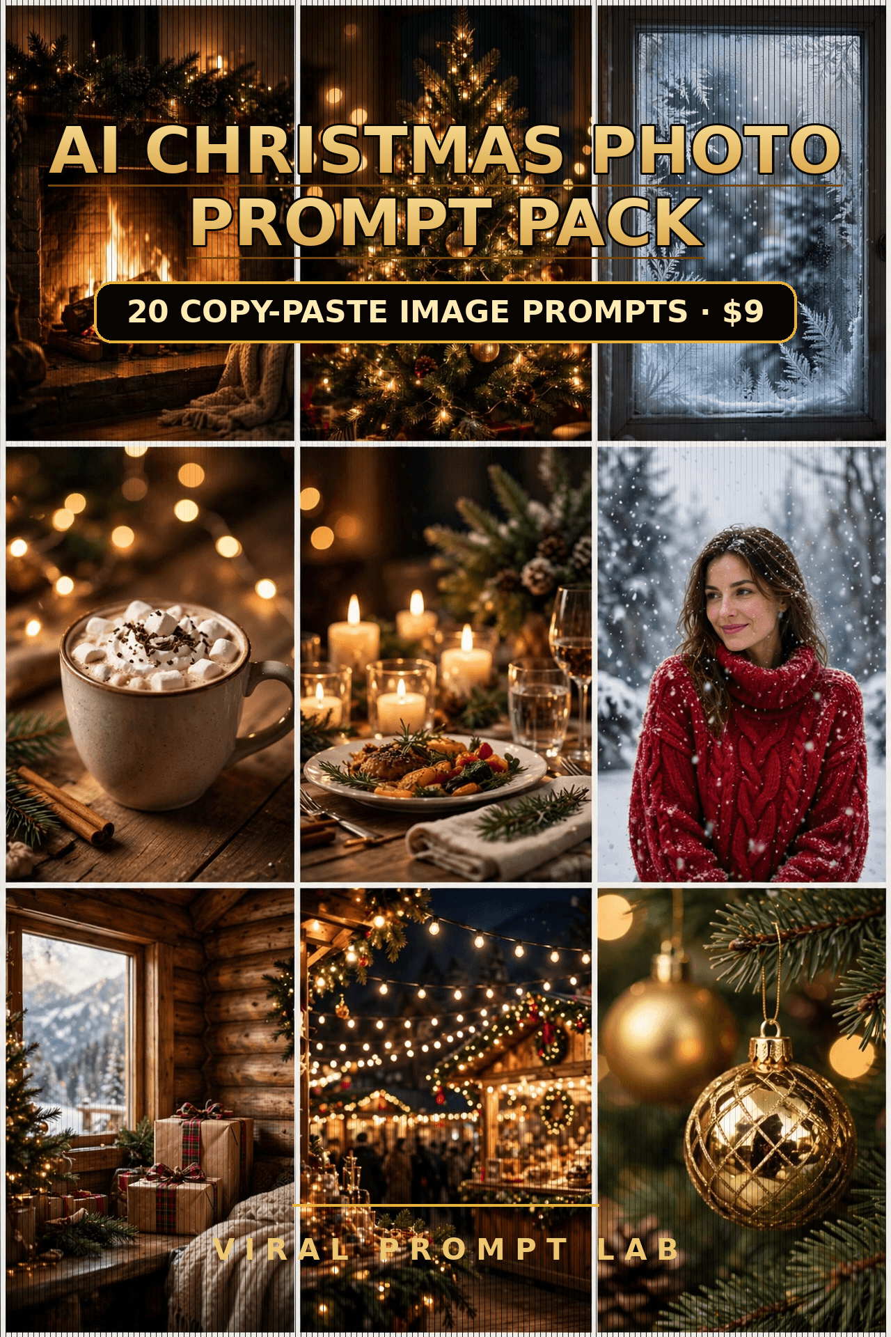The AI Christmas Photo Prompt Pack: 20 Copy-Paste Prompts for Cozy-Holiday Portr