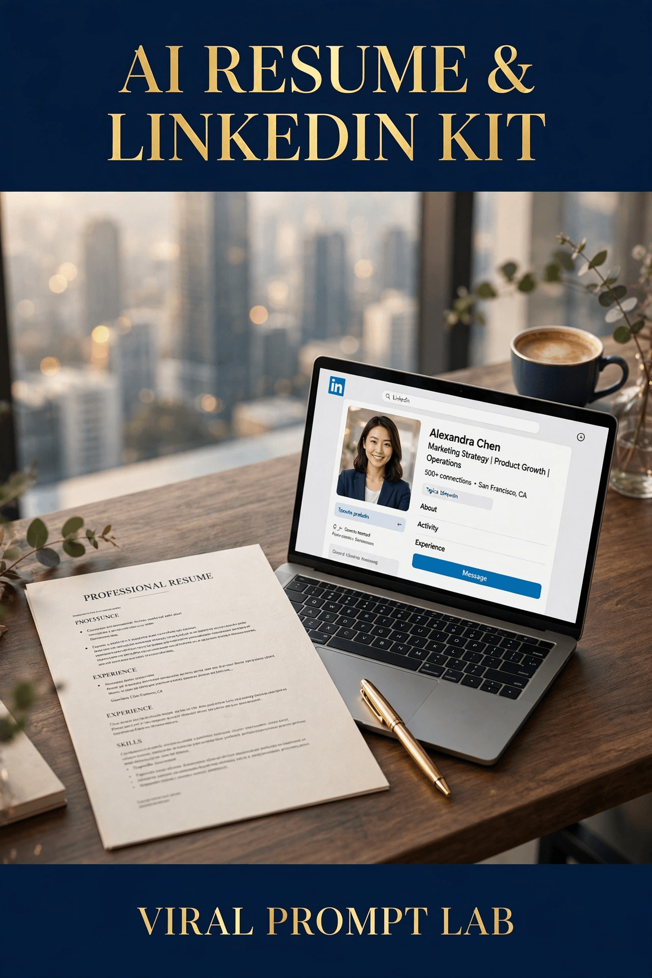 The AI Resume & LinkedIn Kit: 20 ChatGPT Prompts for Resumes, LinkedIn Profiles
