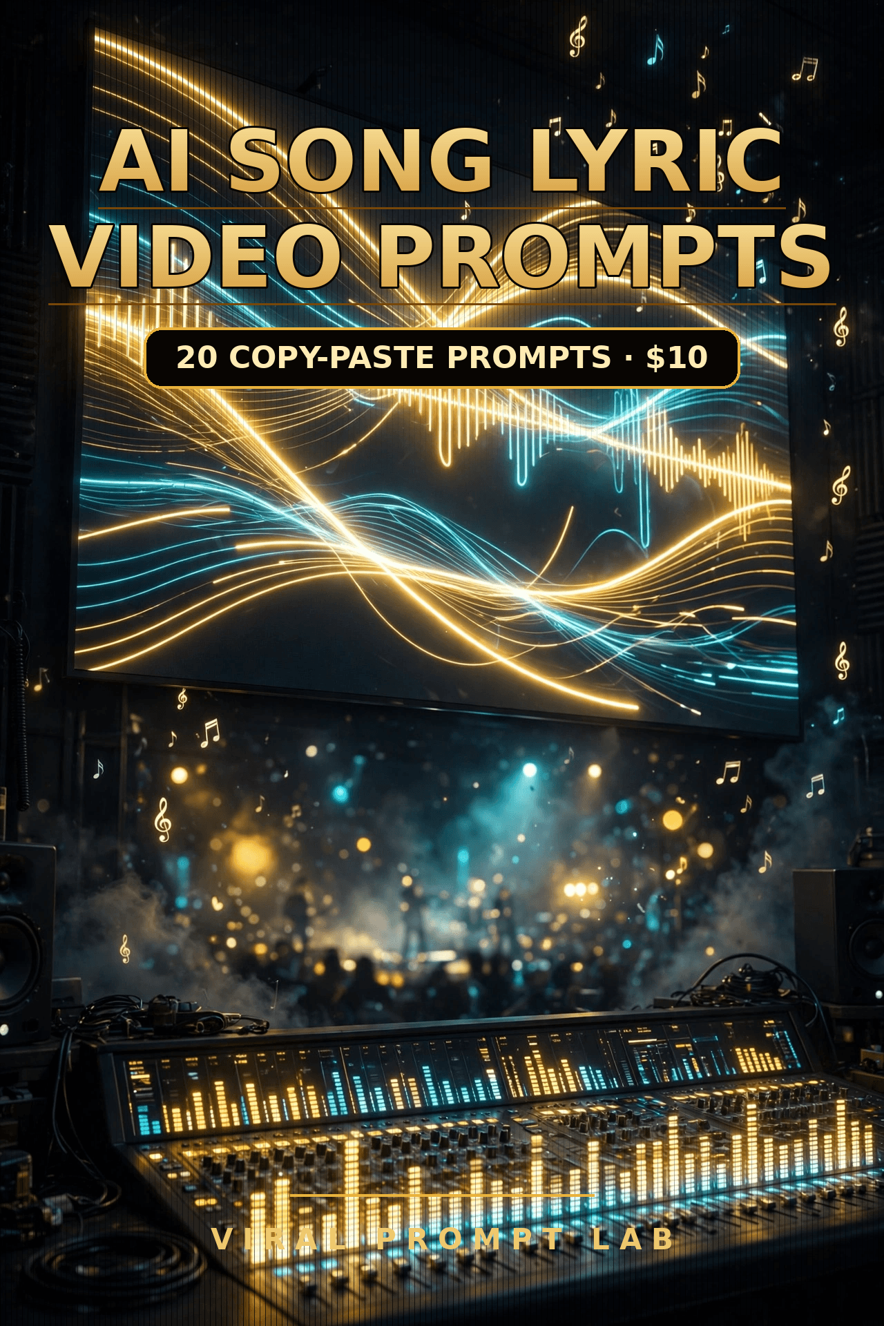 AI Song Lyric Video Prompts: 20 Copy-Paste Prompts for Original Lyrics, Karaoke-