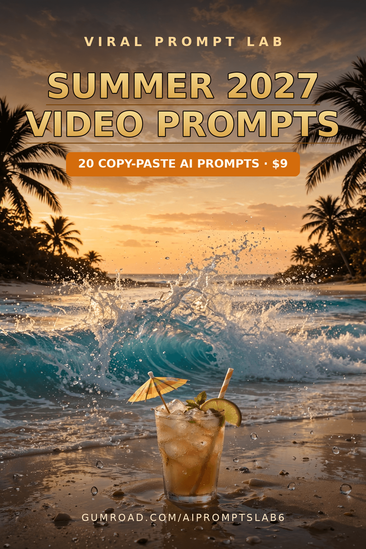 Summer 2027 Video Prompts: 20 Copy-Paste AI Video Prompts for Cliff Jumps, Golde