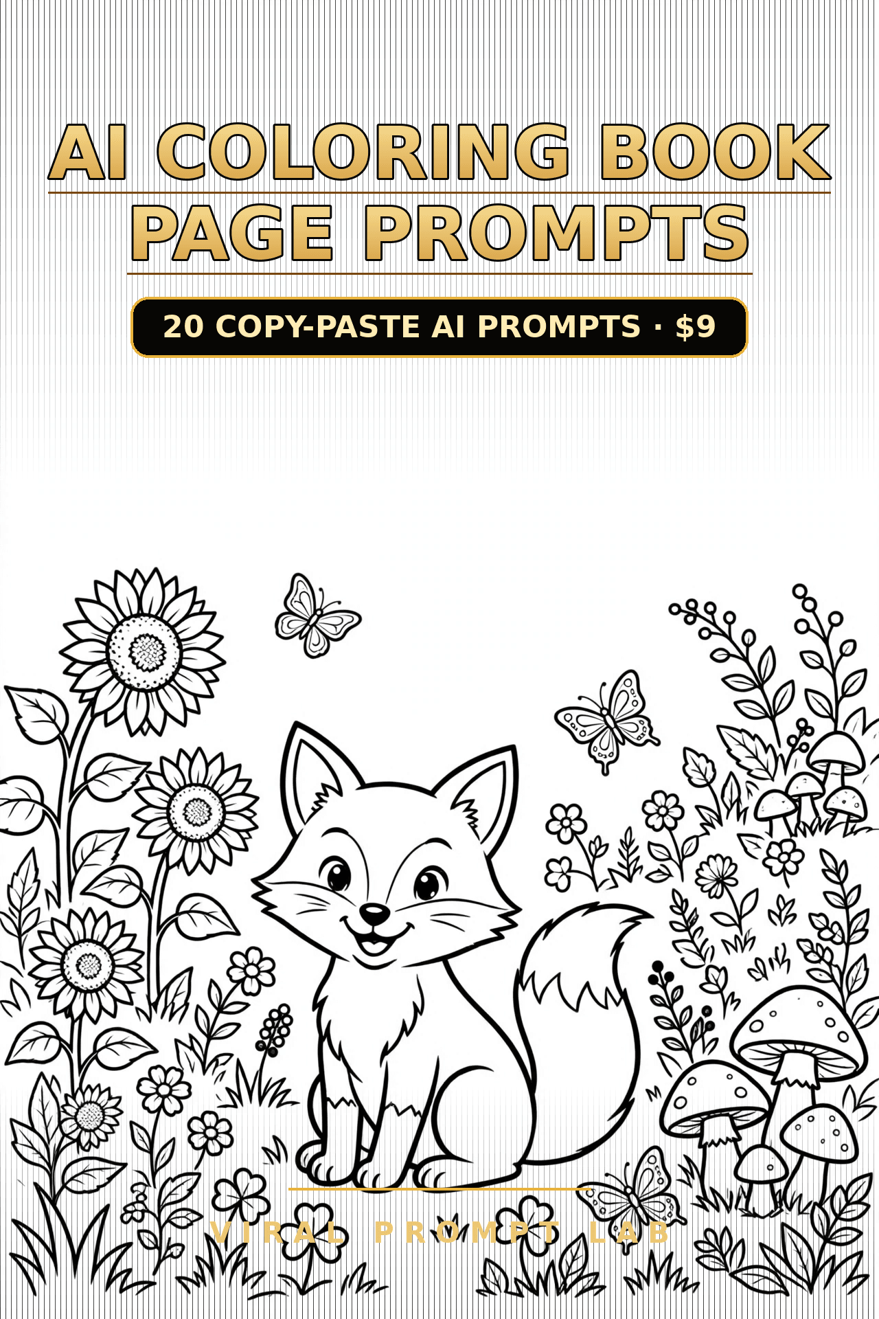 AI Coloring Book Page Prompts: 20 Copy-Paste Prompts for Printable Coloring Page