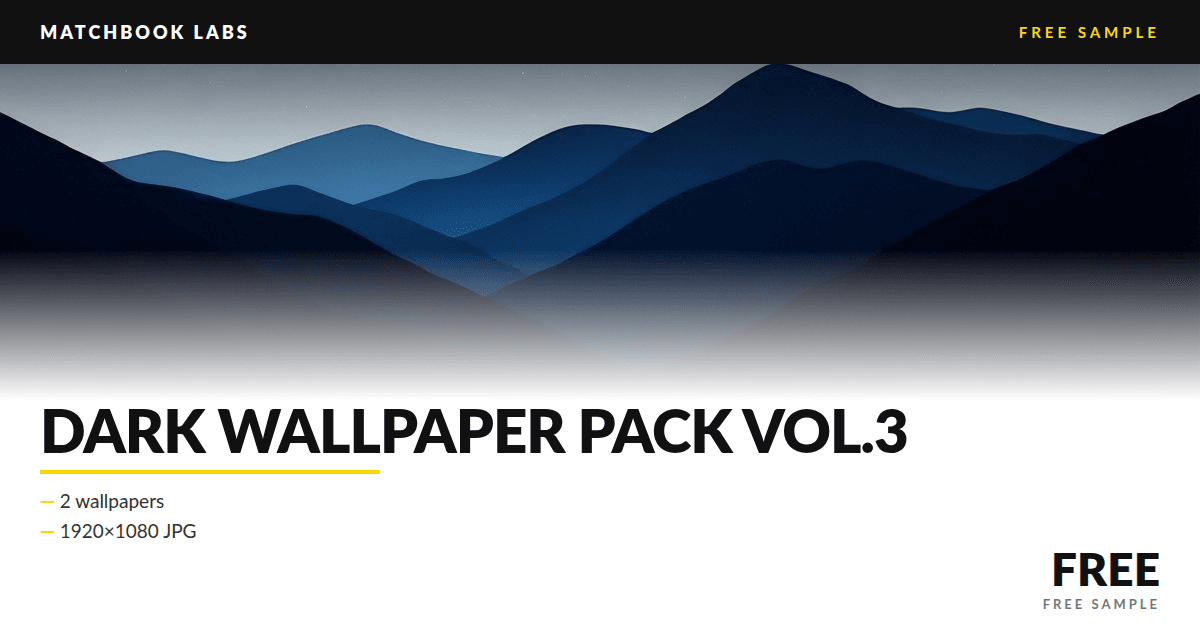 Dark Wallpaper Pack Vol.3 — Free Sample: 2 Wallpapers (1920x1080)