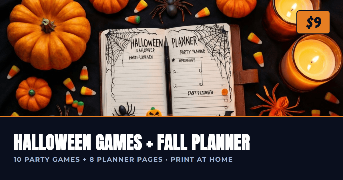 Halloween Games + Fall Planner