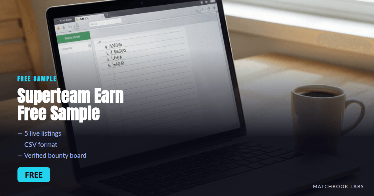 Superteam Earn — Free Sample: 5 Live Listings (CSV)
