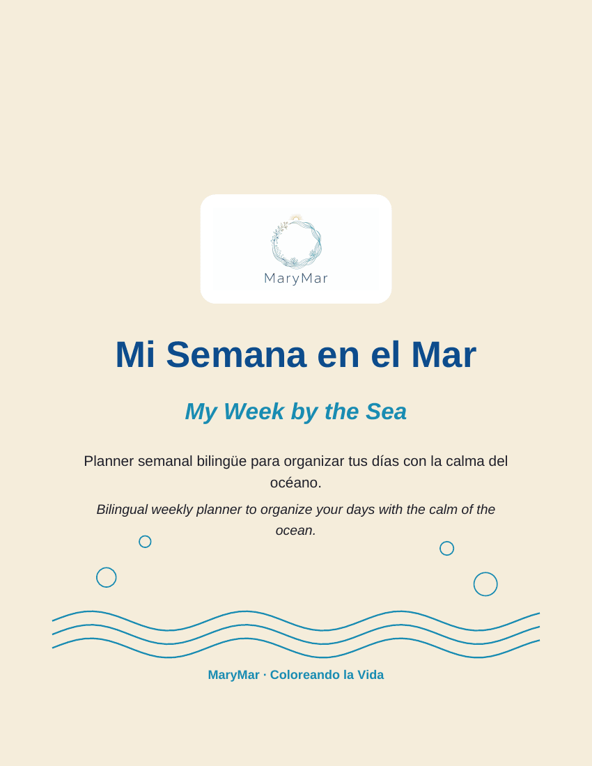 My Week by the Sea — Bilingual Weekly Planner (Printable) - preview 1