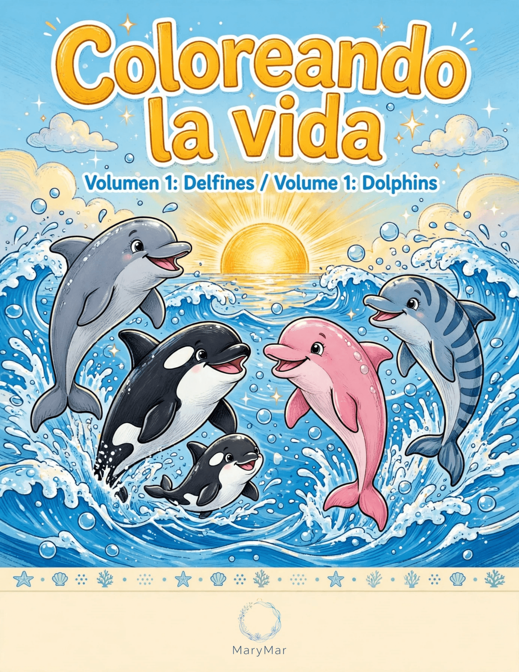 Cover: Coloreando la Vida Vol. 1 Dolphins