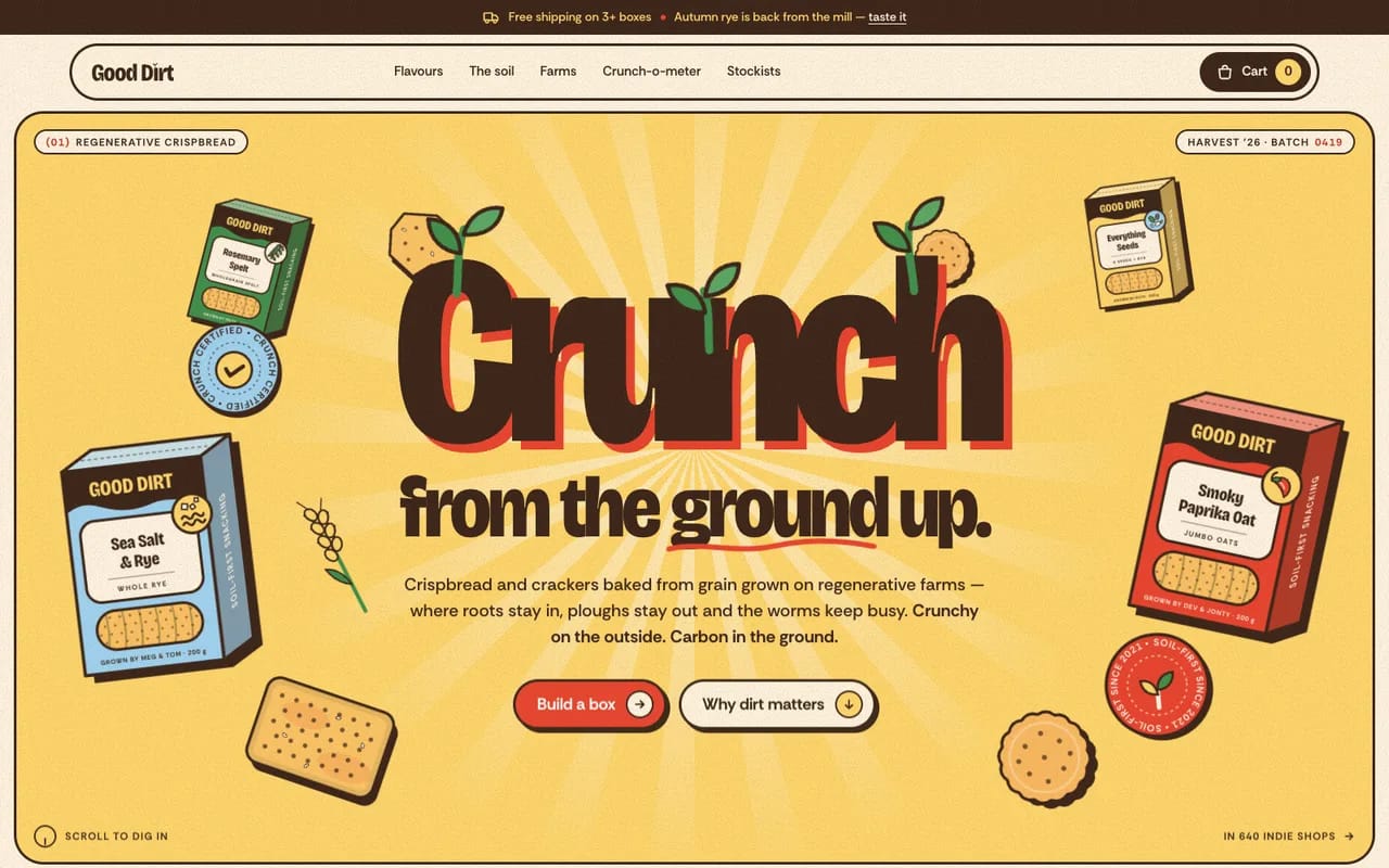 Good Dirt React template — cover