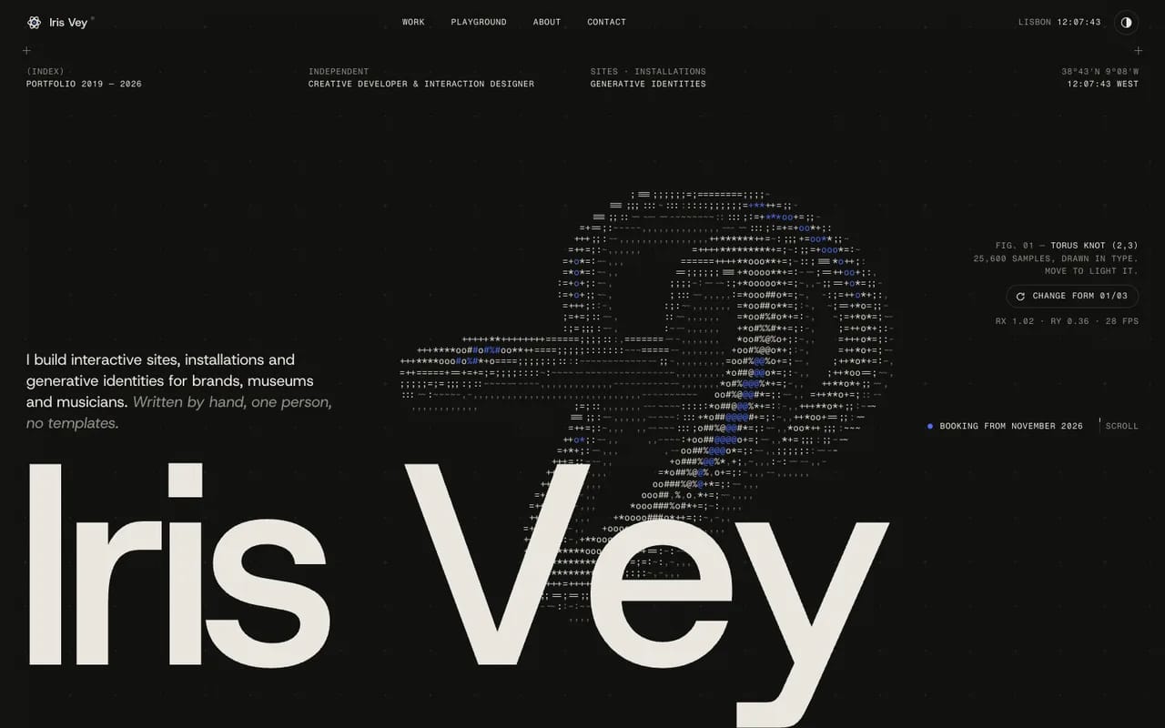 Iris Vey React template — cover
