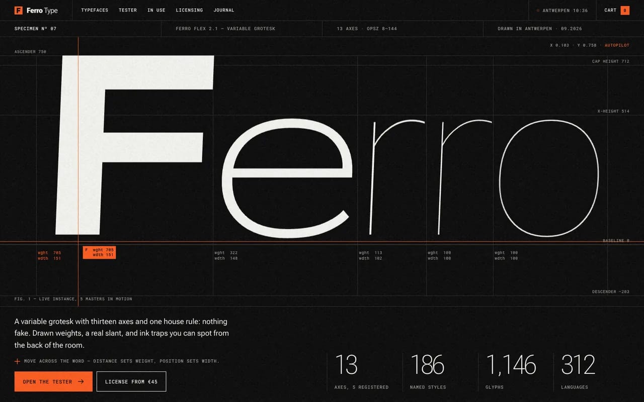 Ferro Type React template — cover