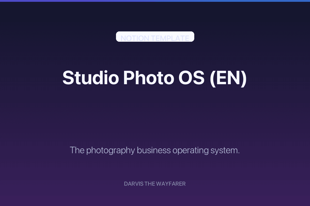 Studio Photo OS (EN) — Notion Template