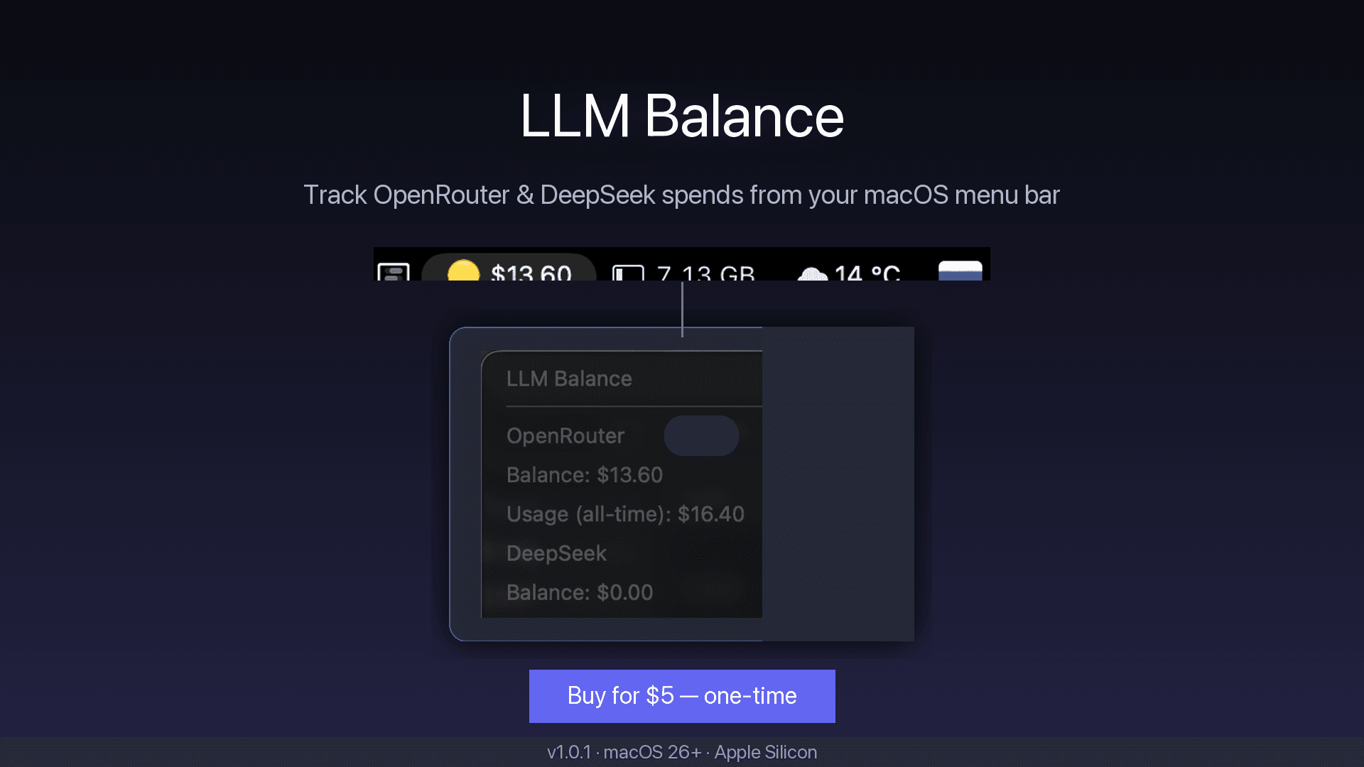 LLM Balance cover