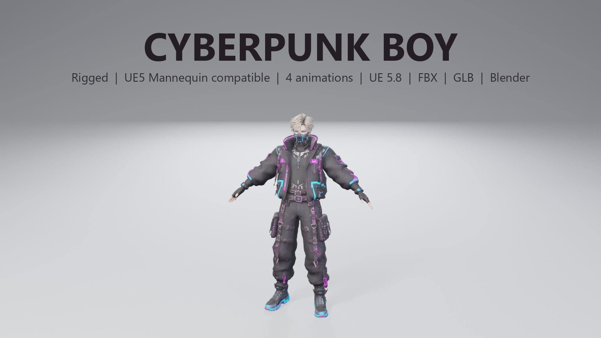 Stylized Cyberpunk Boy - thumbnail
