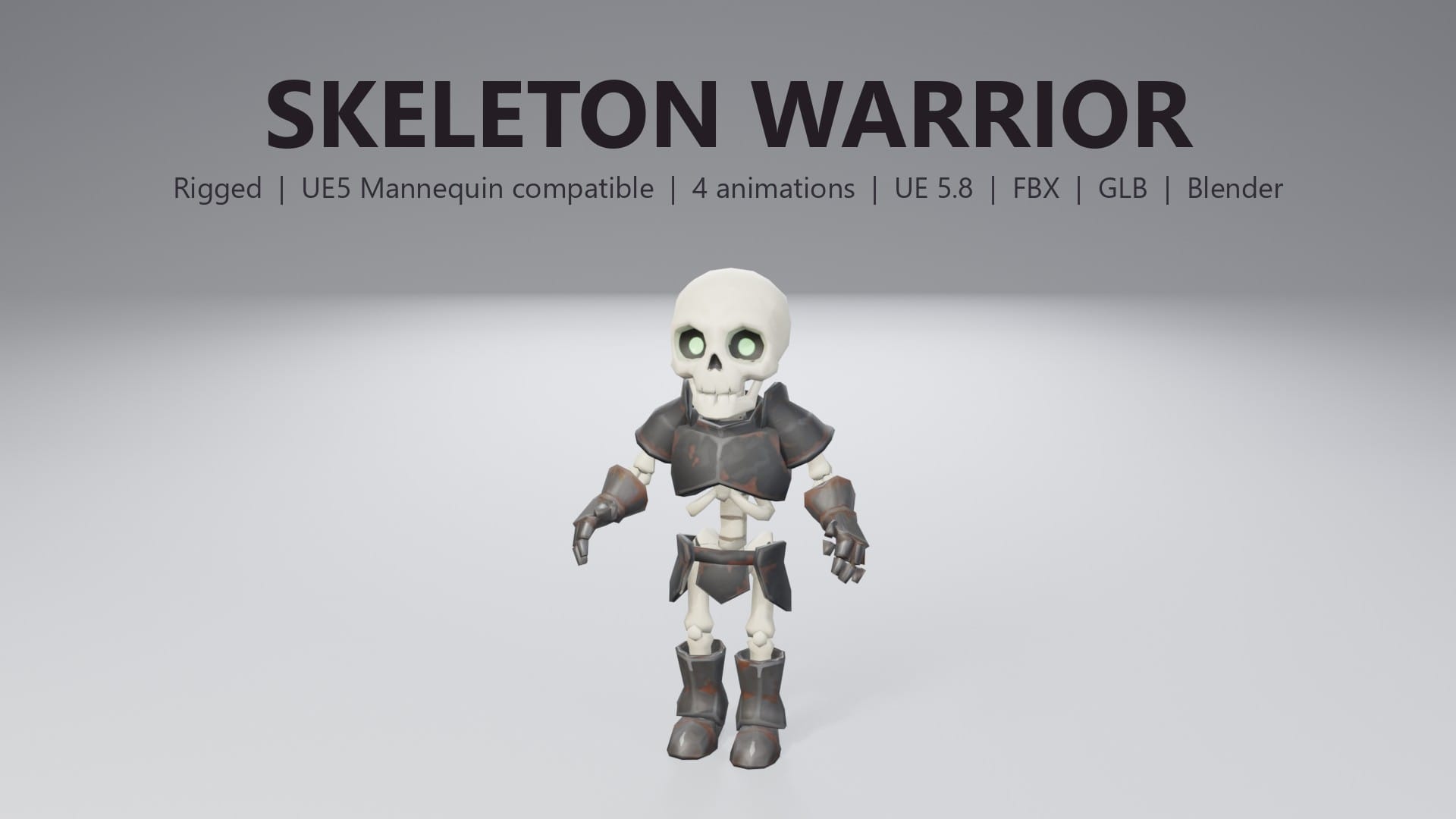 Stylized Skeleton Warrior - thumbnail