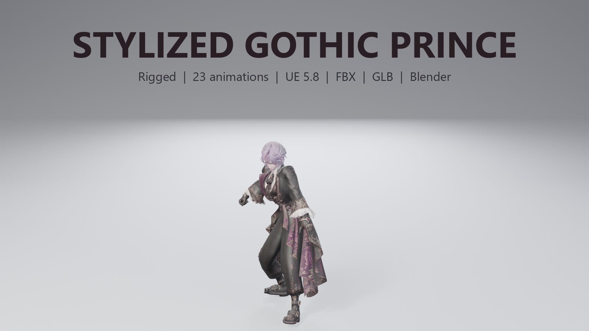 Stylized Gothic Prince - thumbnail