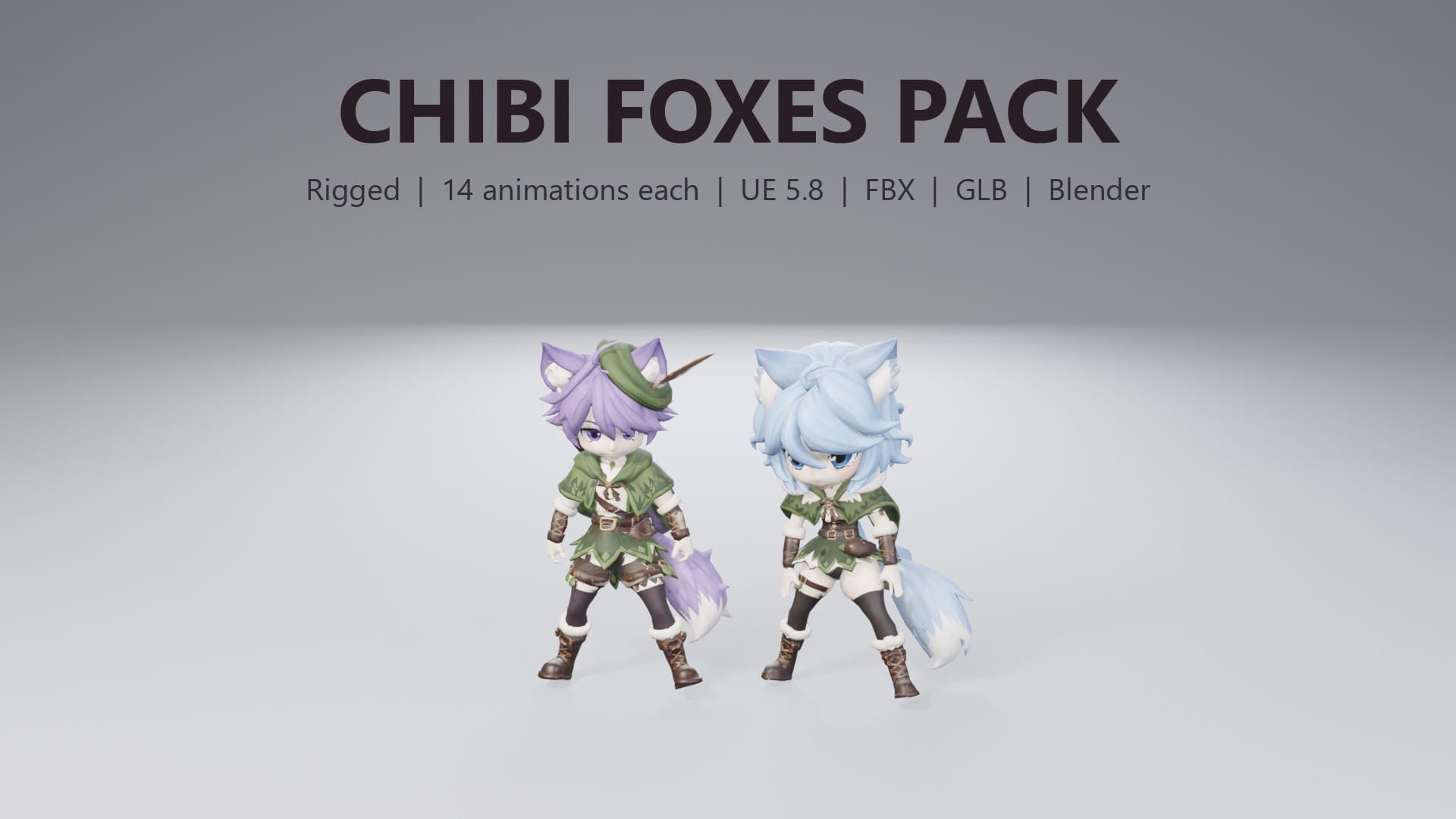 Chibi Foxes Pack - thumbnail