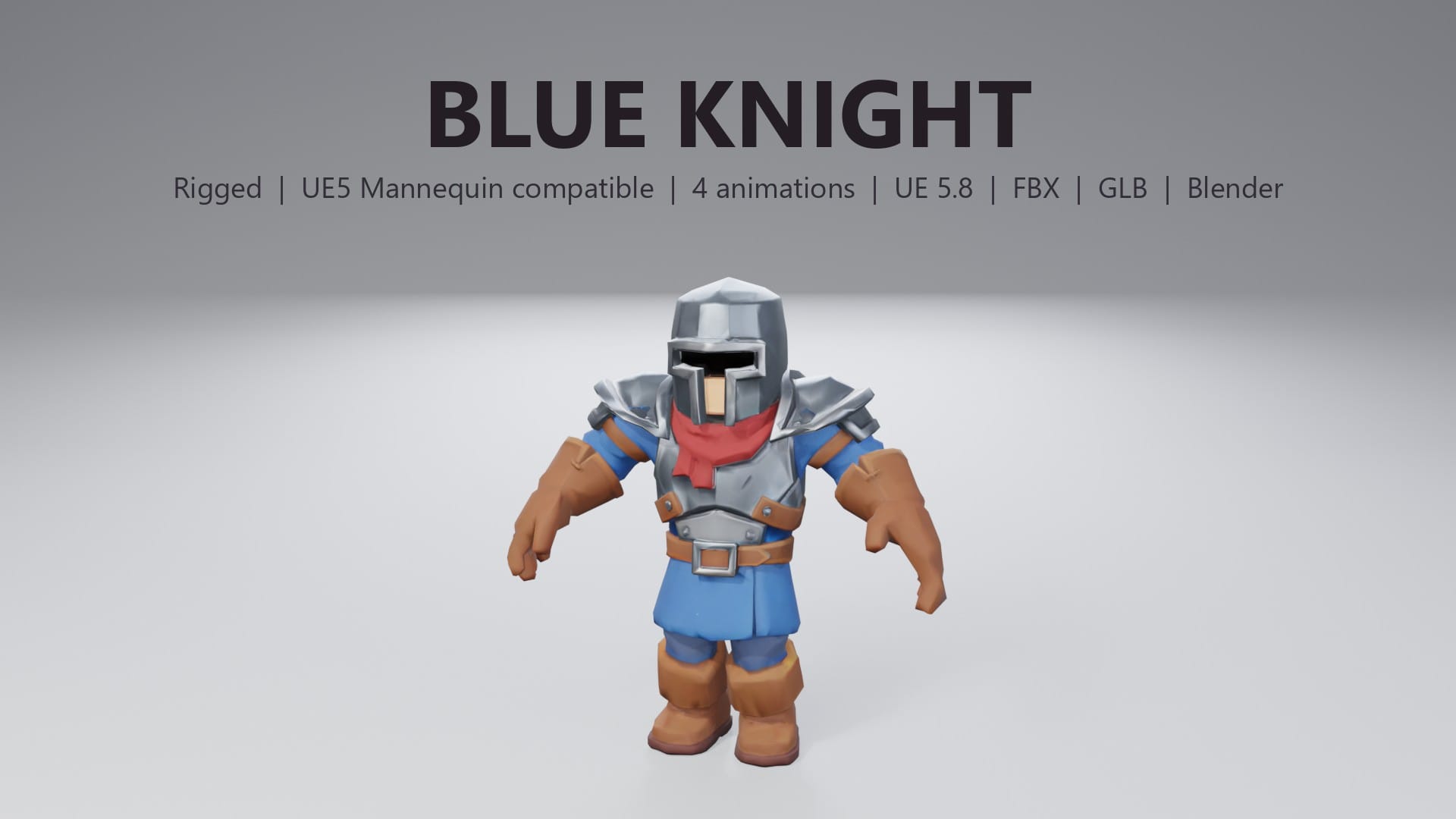 Stylized Blue Knight - thumbnail