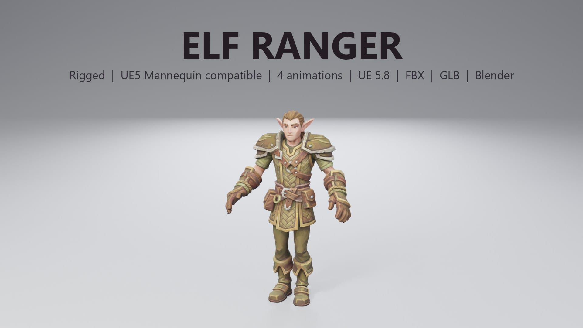 Stylized Elf Ranger - thumbnail