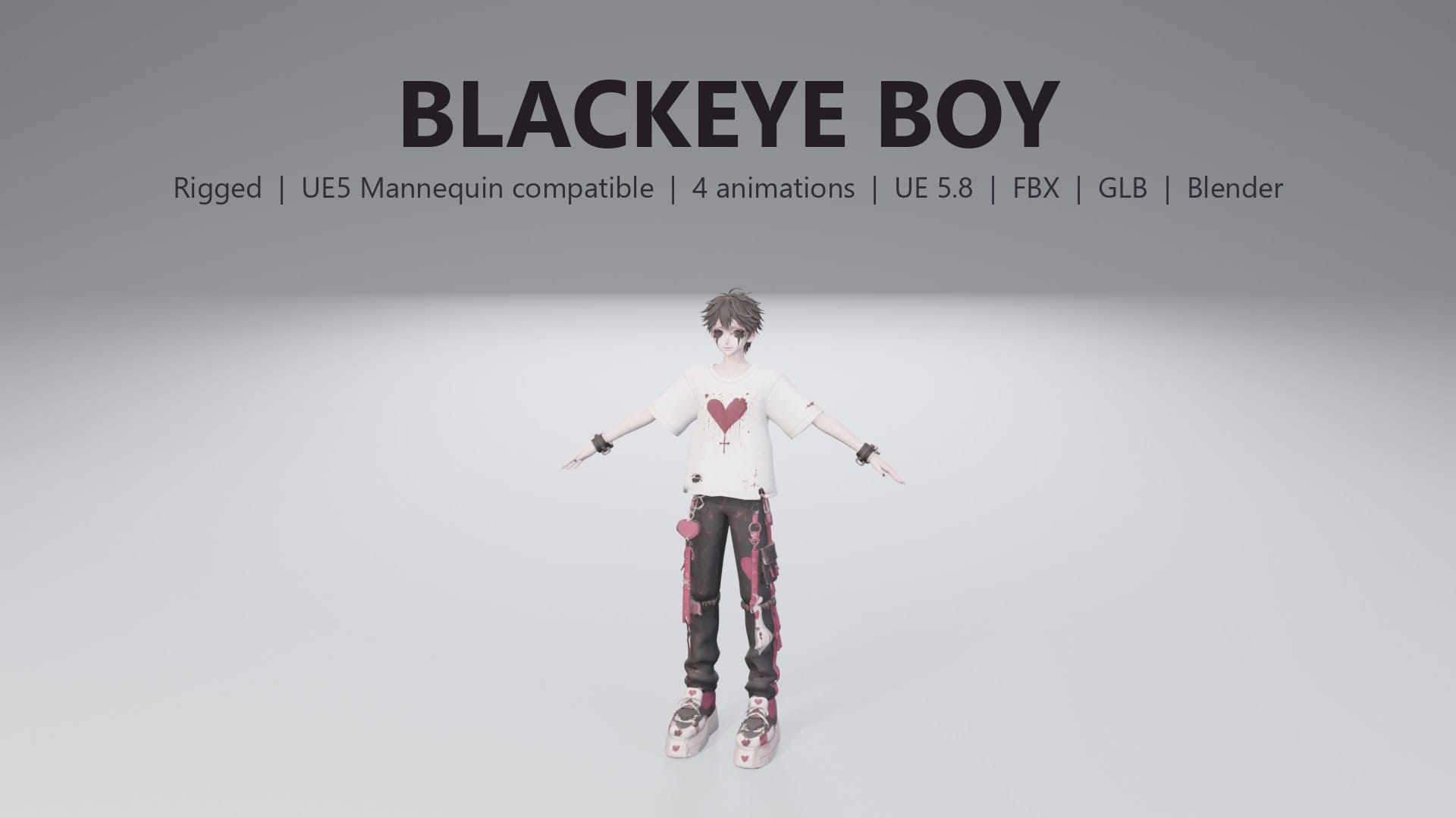 Stylized Blackeye Boy - thumbnail